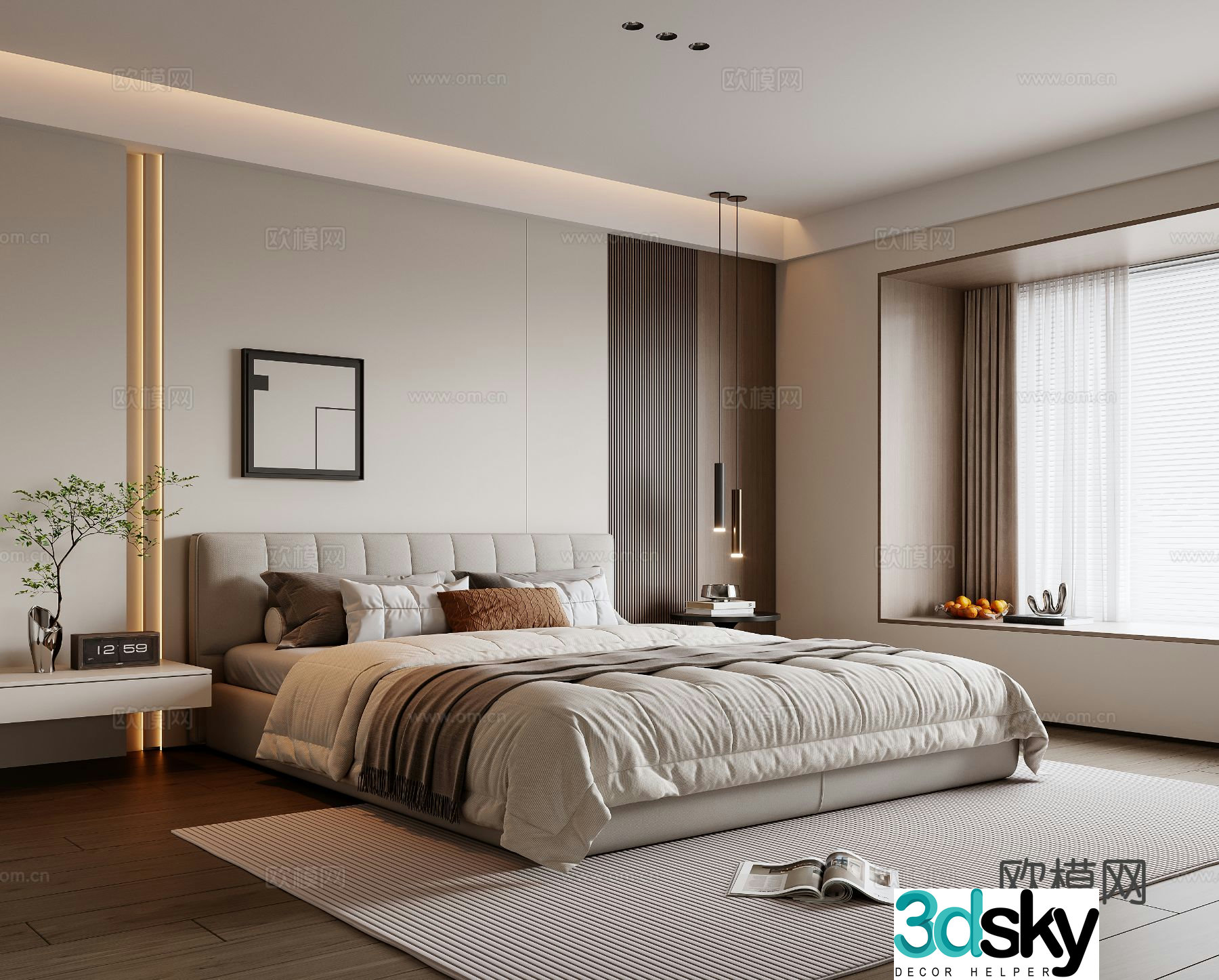 Modern bedroom 3d model