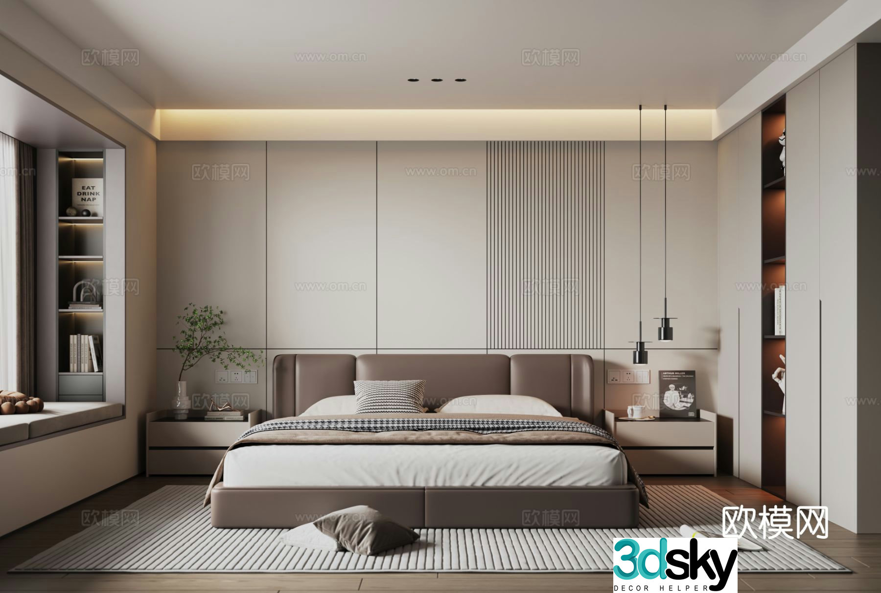 Italian style bedroom 3d model