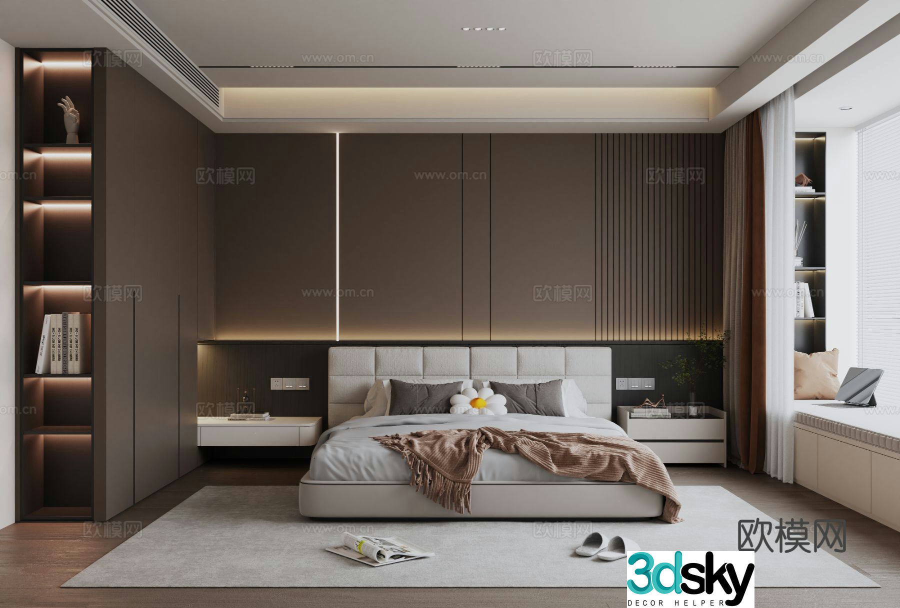 Italian style bedroom 3d model