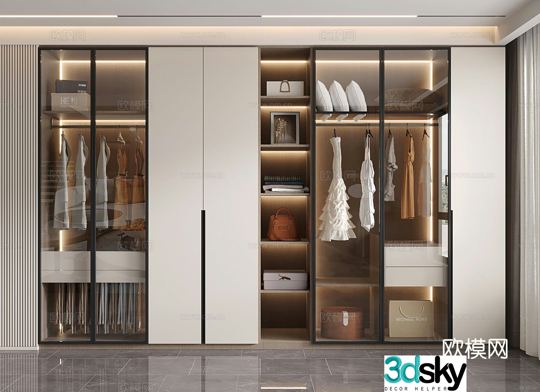 Modern wardrobe 3d model