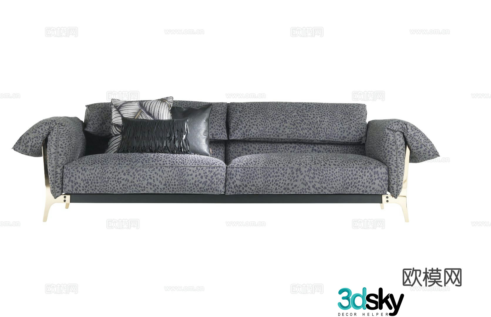 roberto cavalli double sofa 3d model