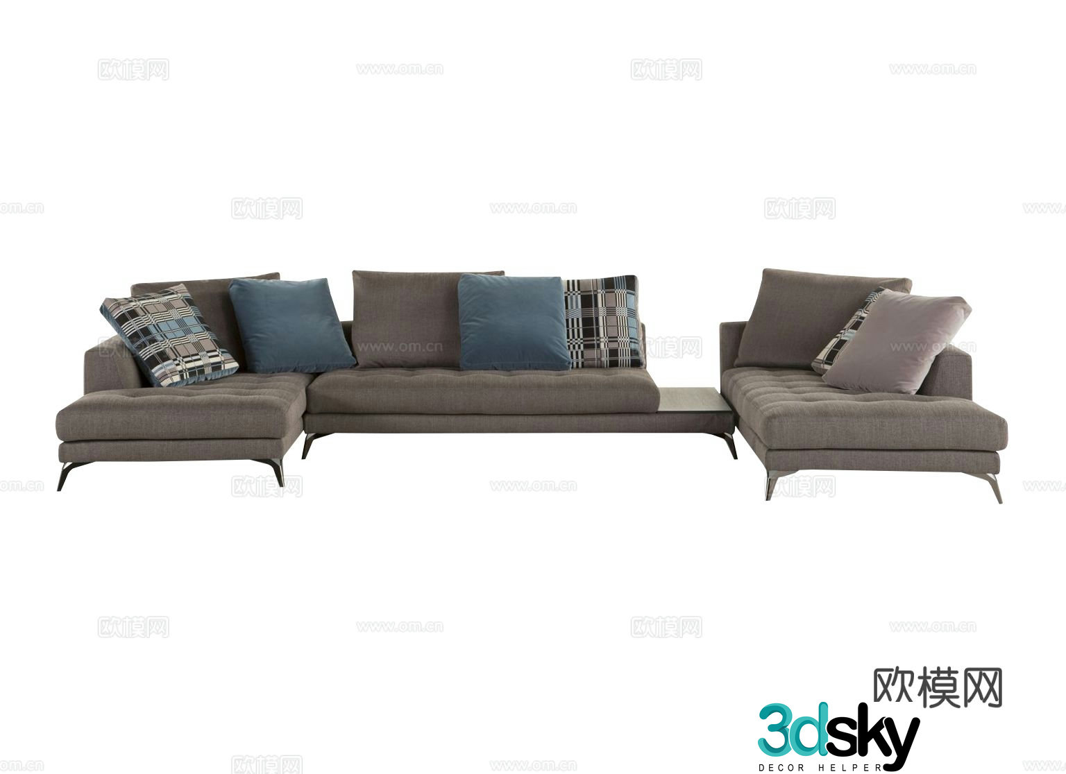 roche bobois corner sofa 3d model