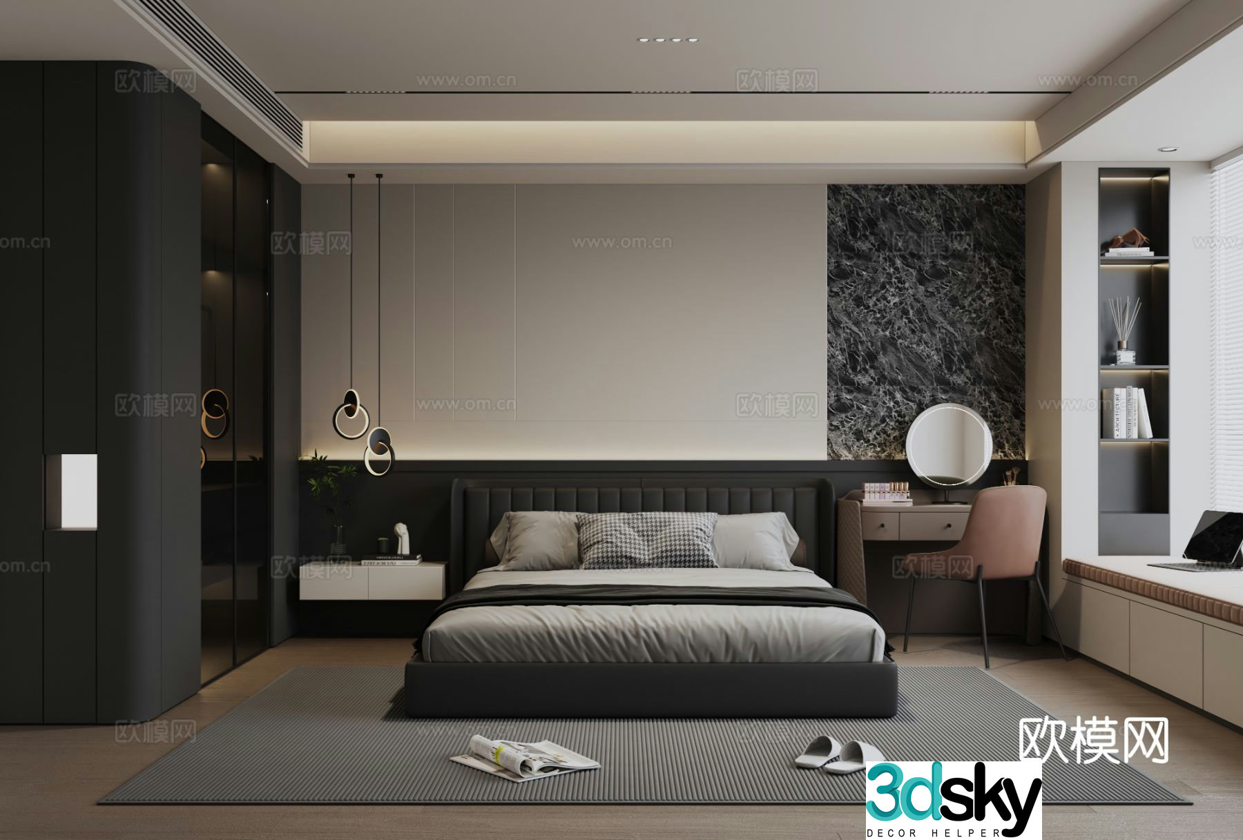 Italian style bedroom 3d model