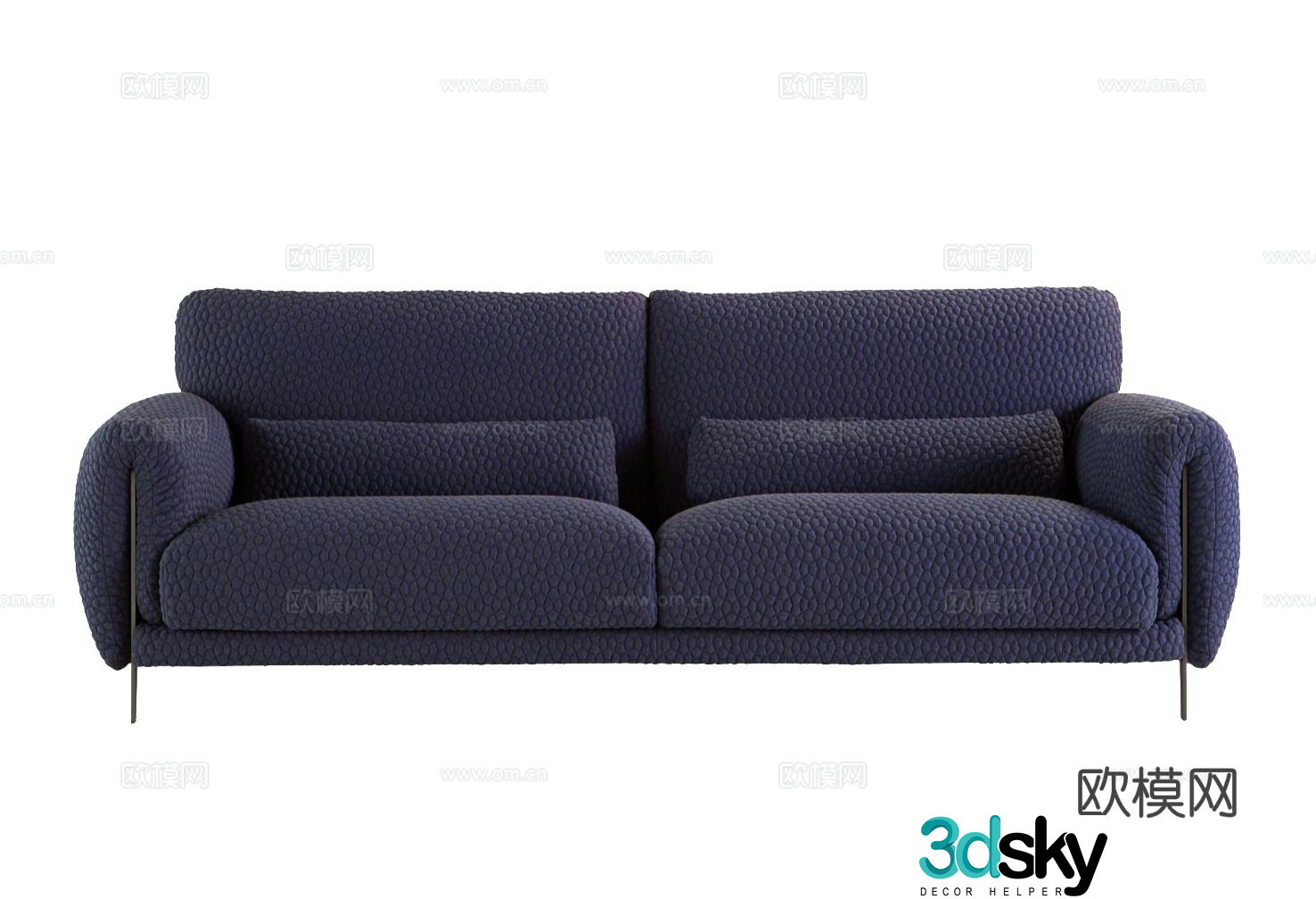 roche bobois double sofa 3d model