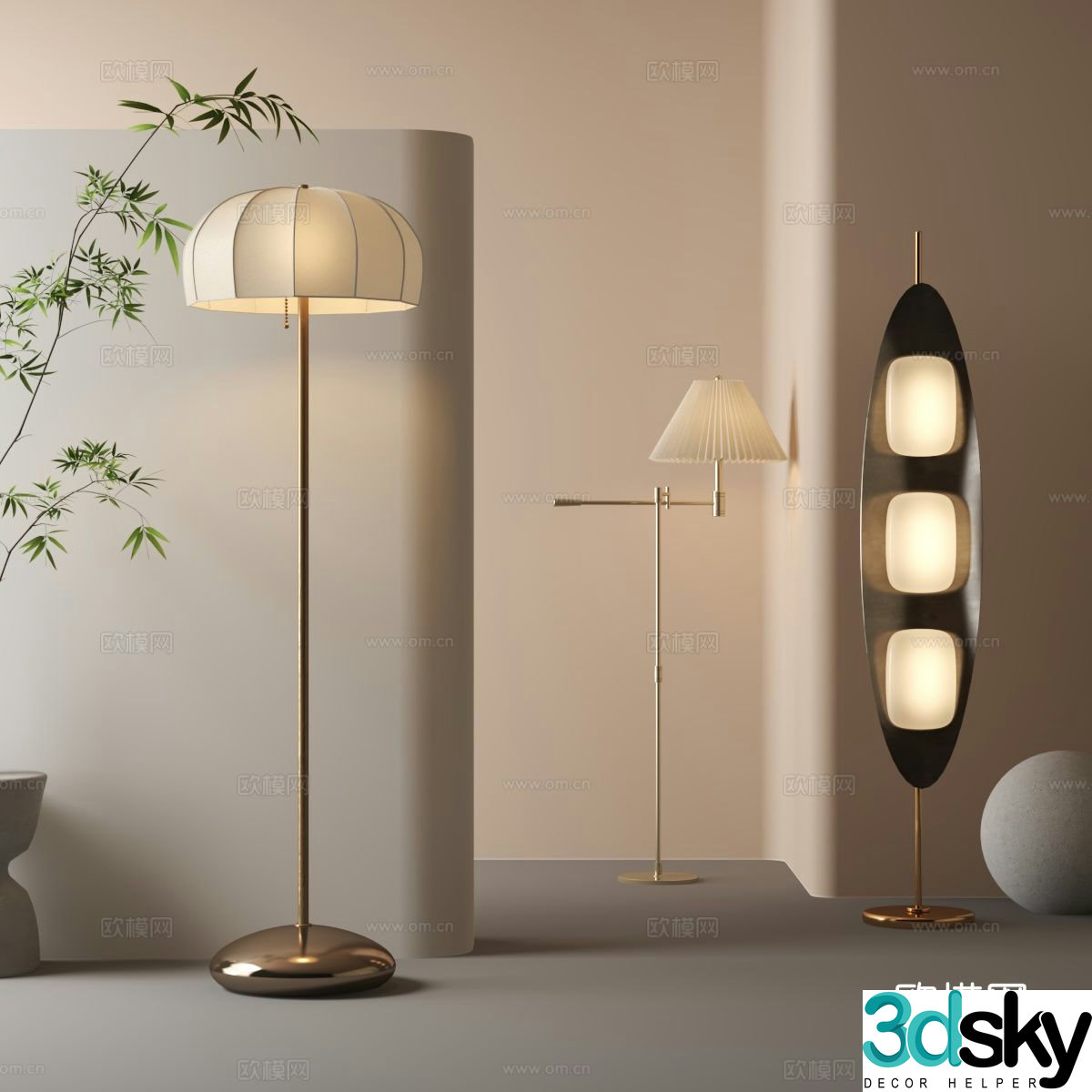 Modern floor lamp 3d model
