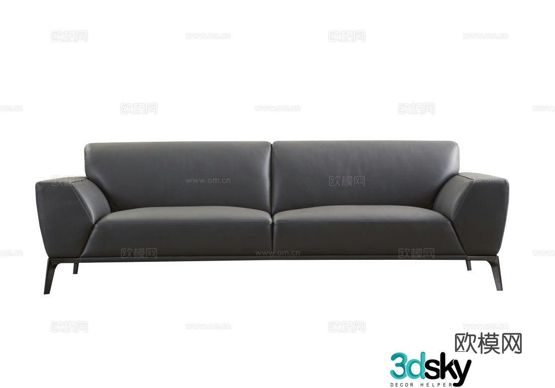 roche bobois double sofa 3d model