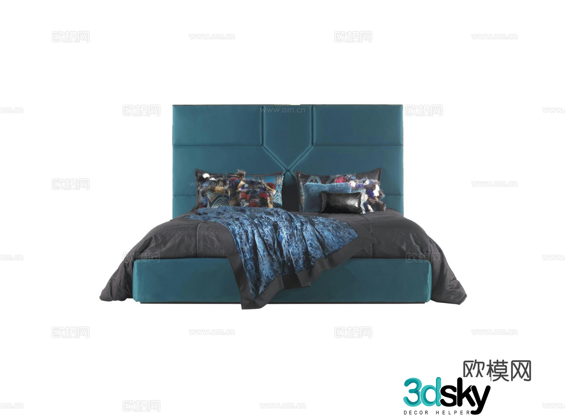 roberto cavalli double bed 3d model