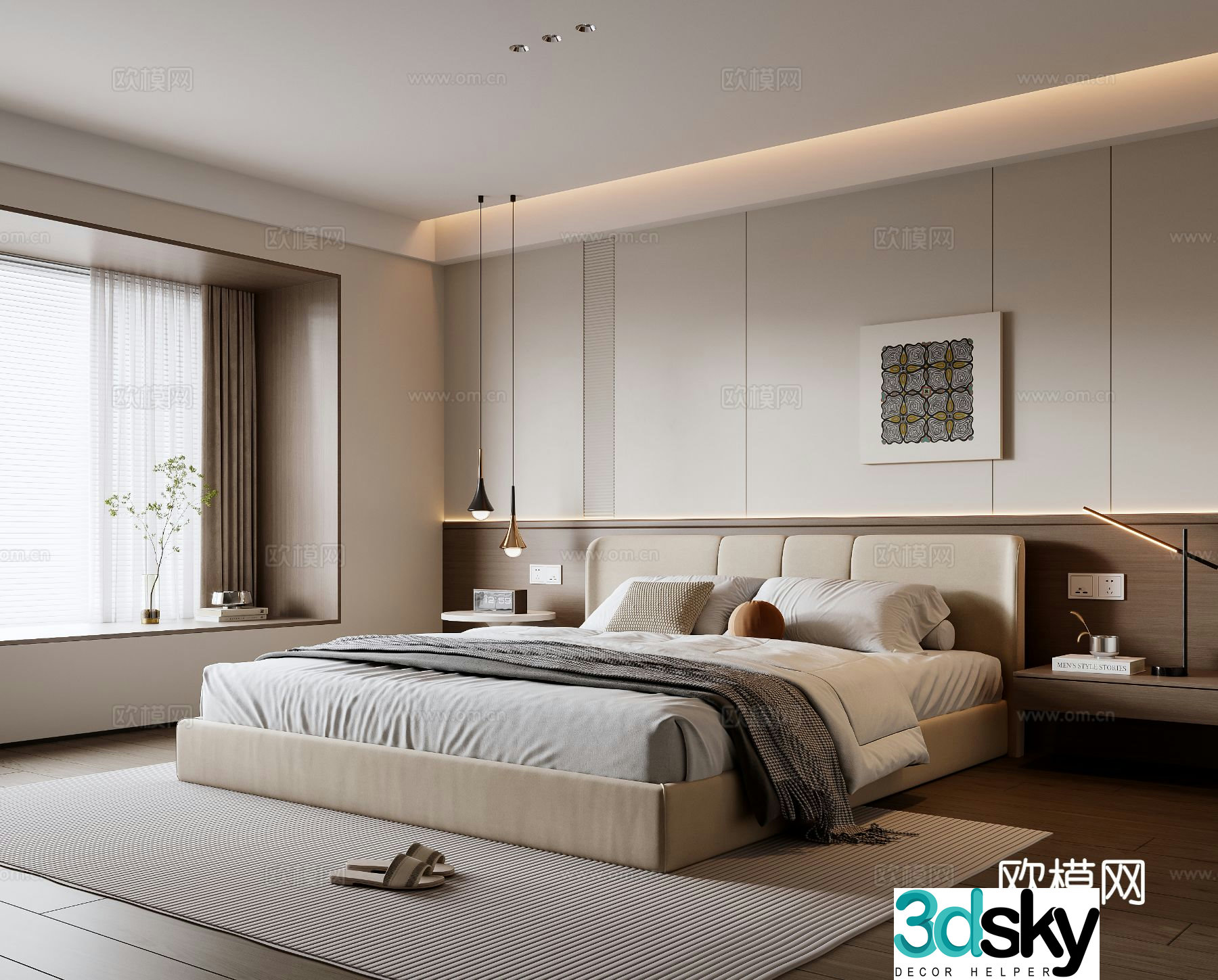 Modern bedroom 3d model