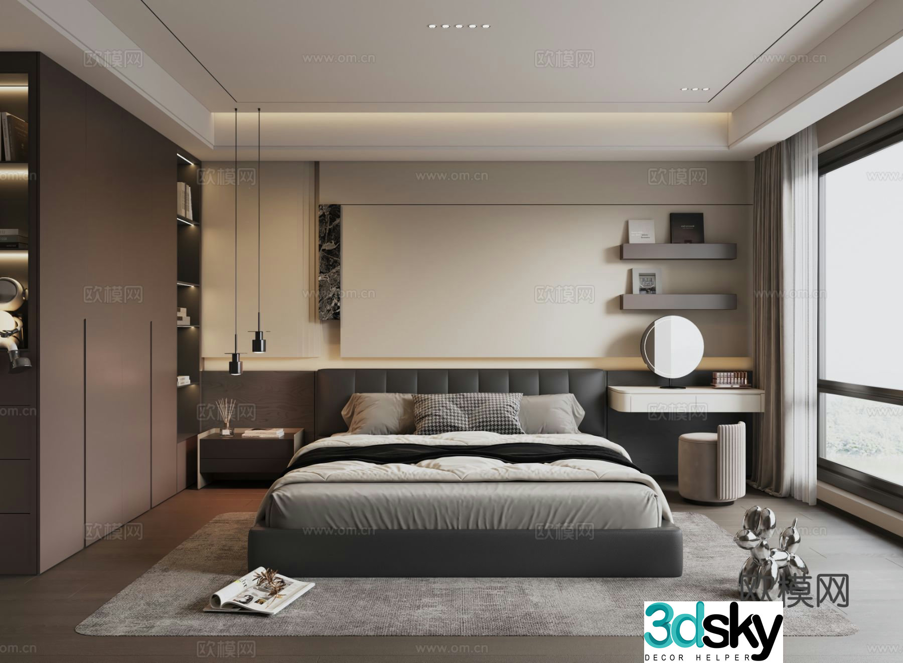Italian style bedroom 3d model