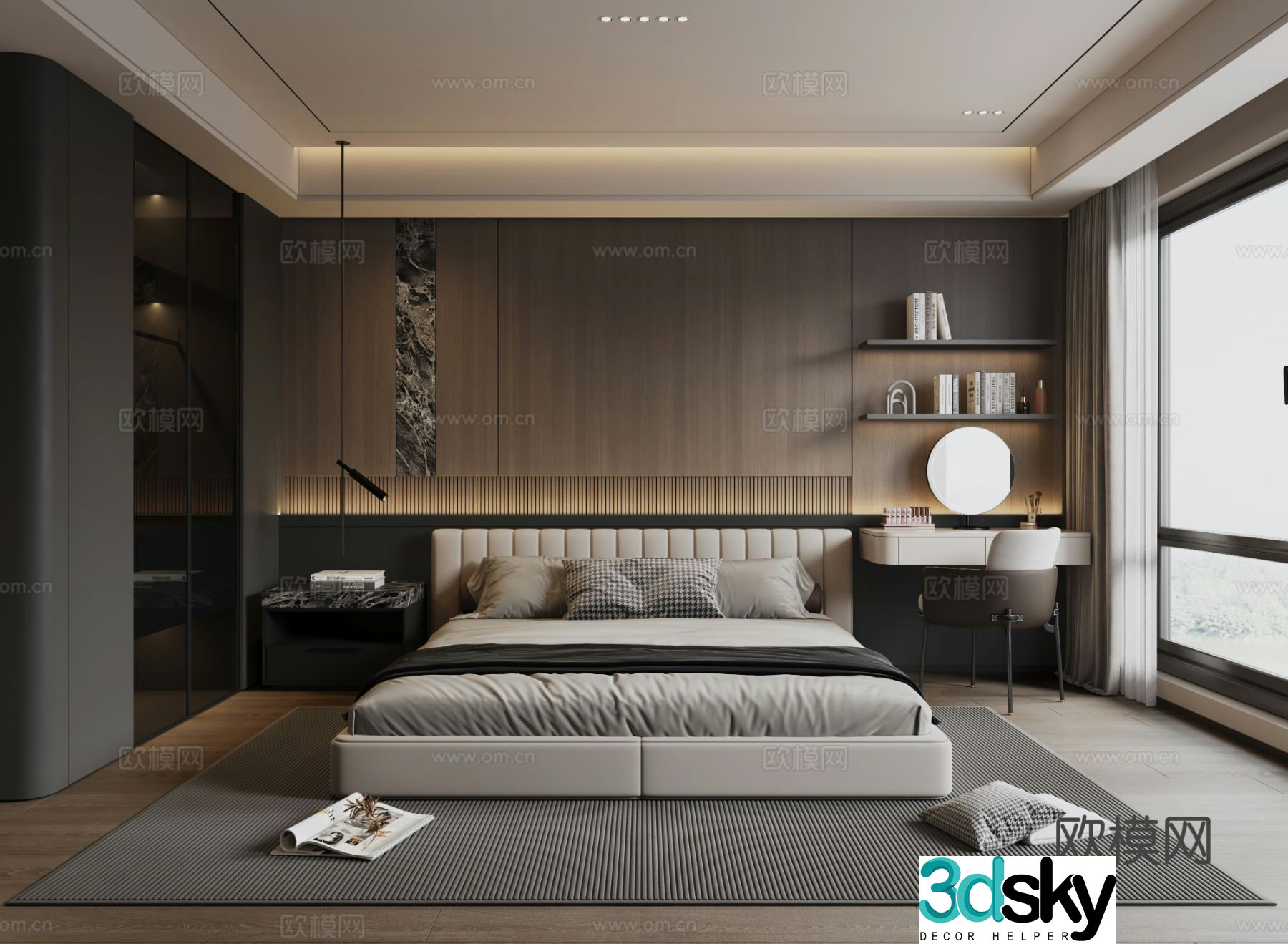 Italian style bedroom master bedroom 3d model