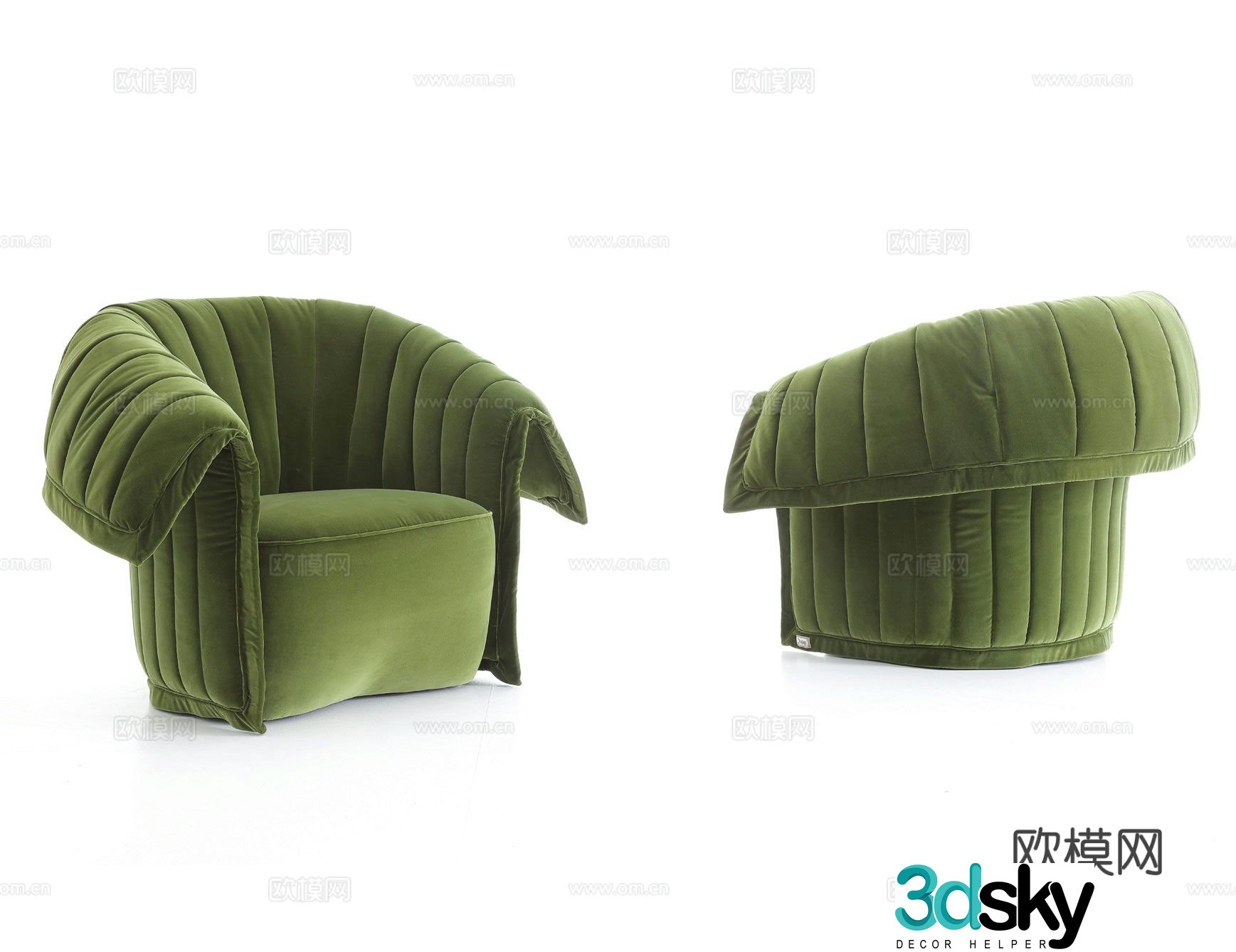 Rugiano single sofa 3d model