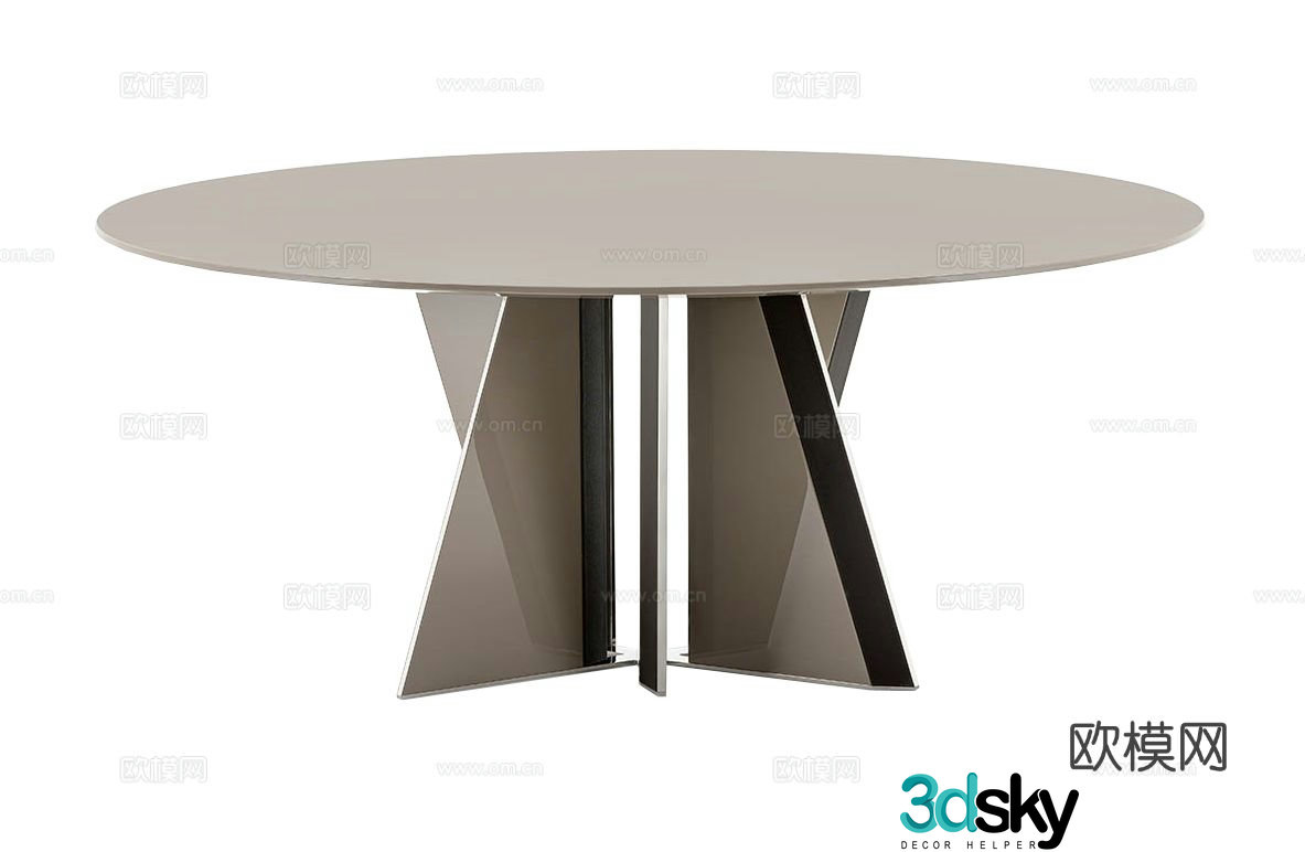 TURRI MILANO round dining table 3d model