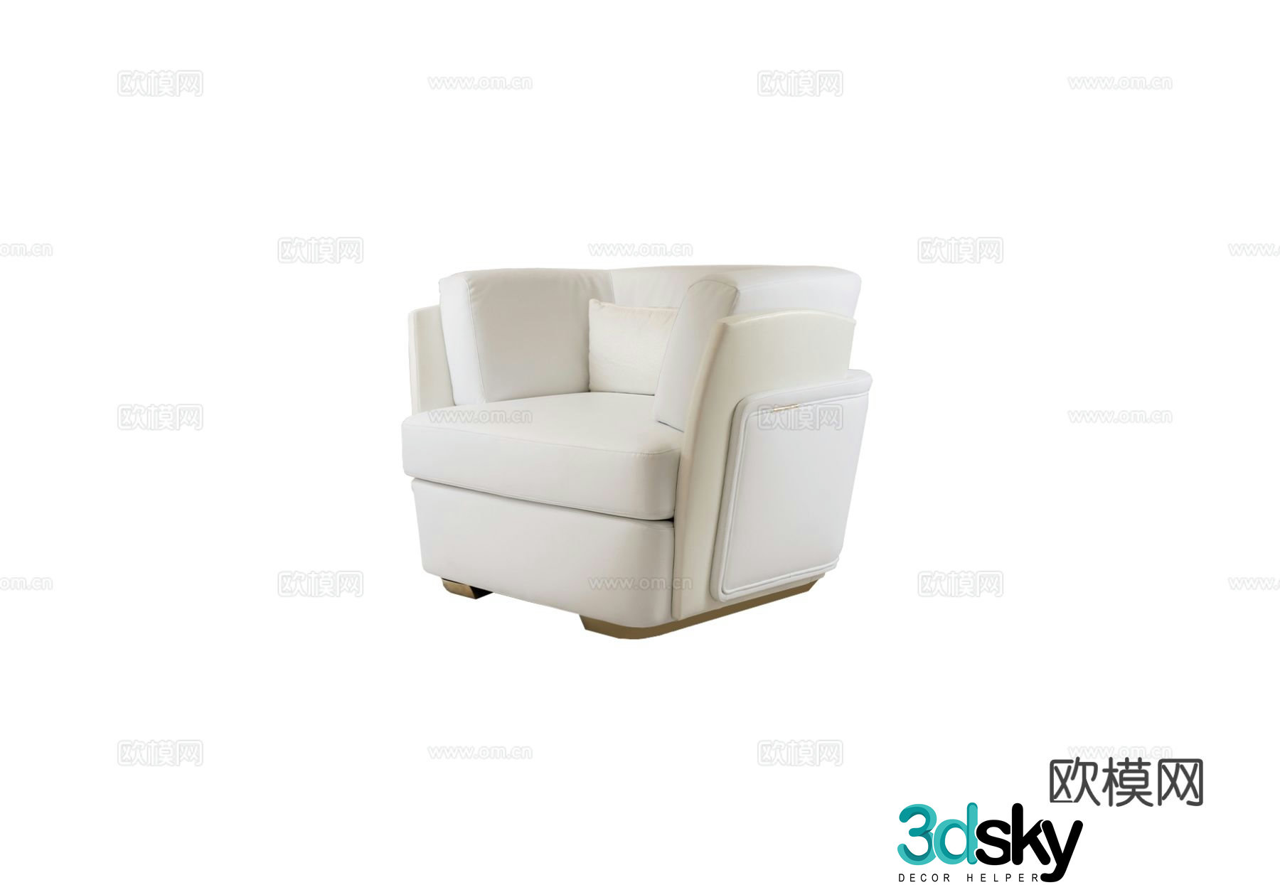 TURRI BLANCHE Single Sofa 3D Model