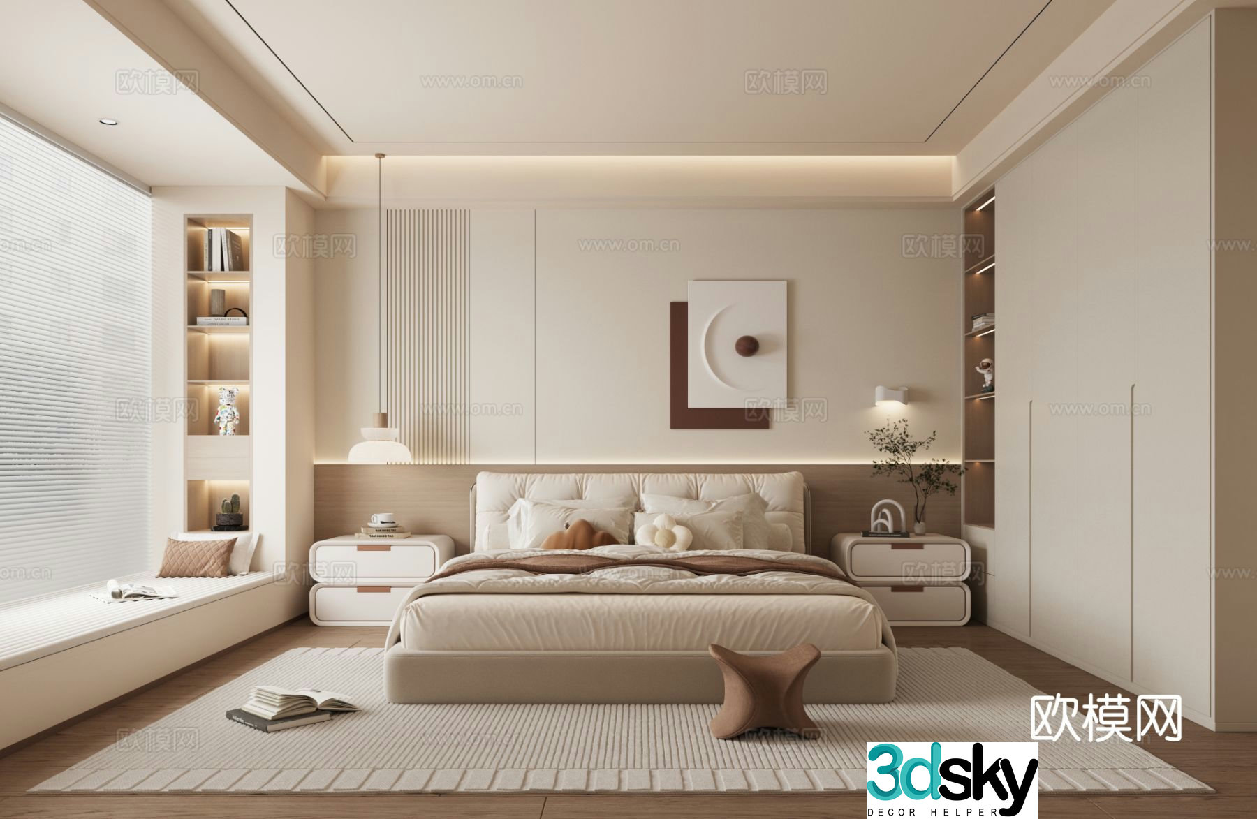 Modern bedroom Master bedroom Guest bedroom Second bedroom Master room 3D model