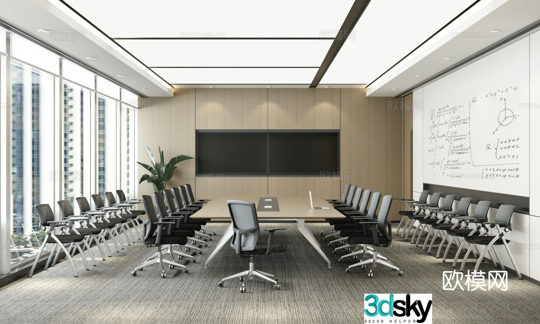 Modern conference room Training room Multifunctional conference room 3d model