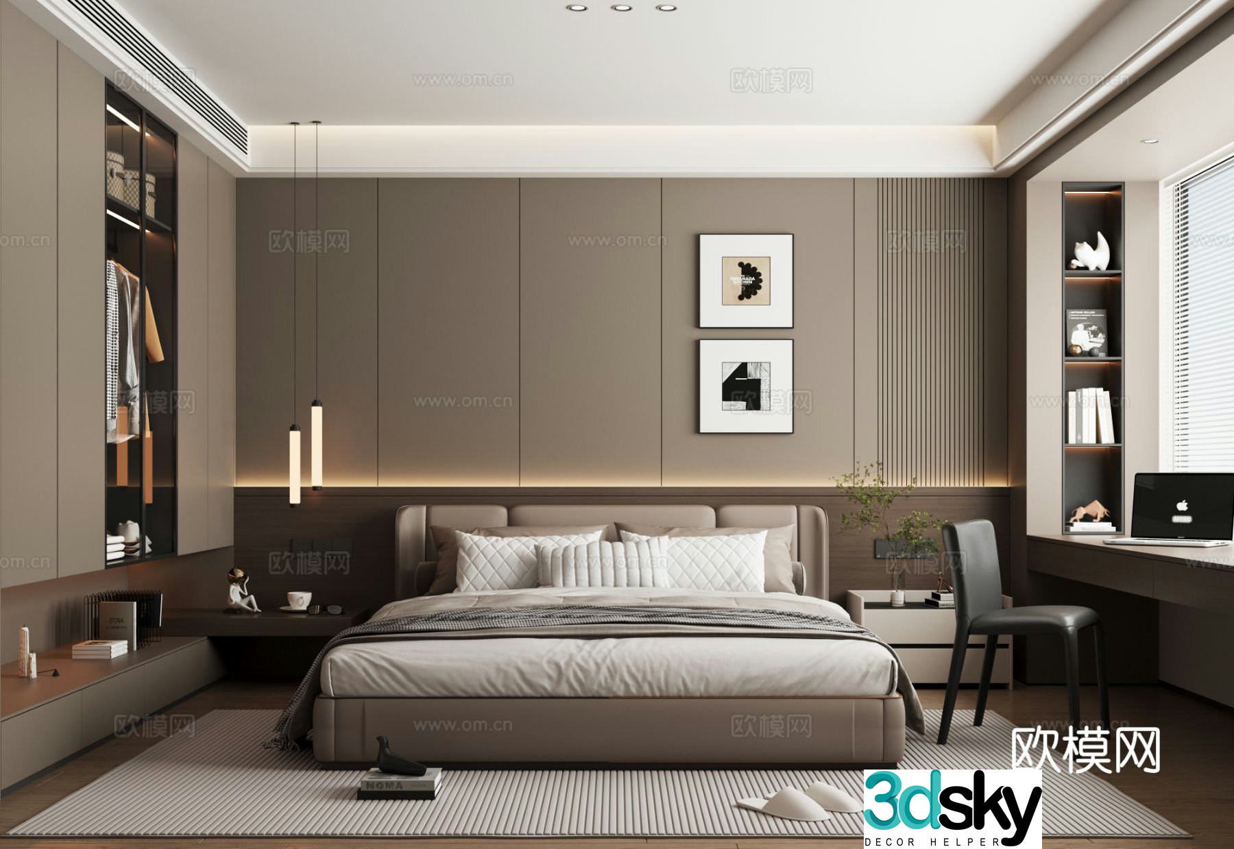 Modern bedroom Master bedroom Guest bedroom Second bedroom Master room 3D model