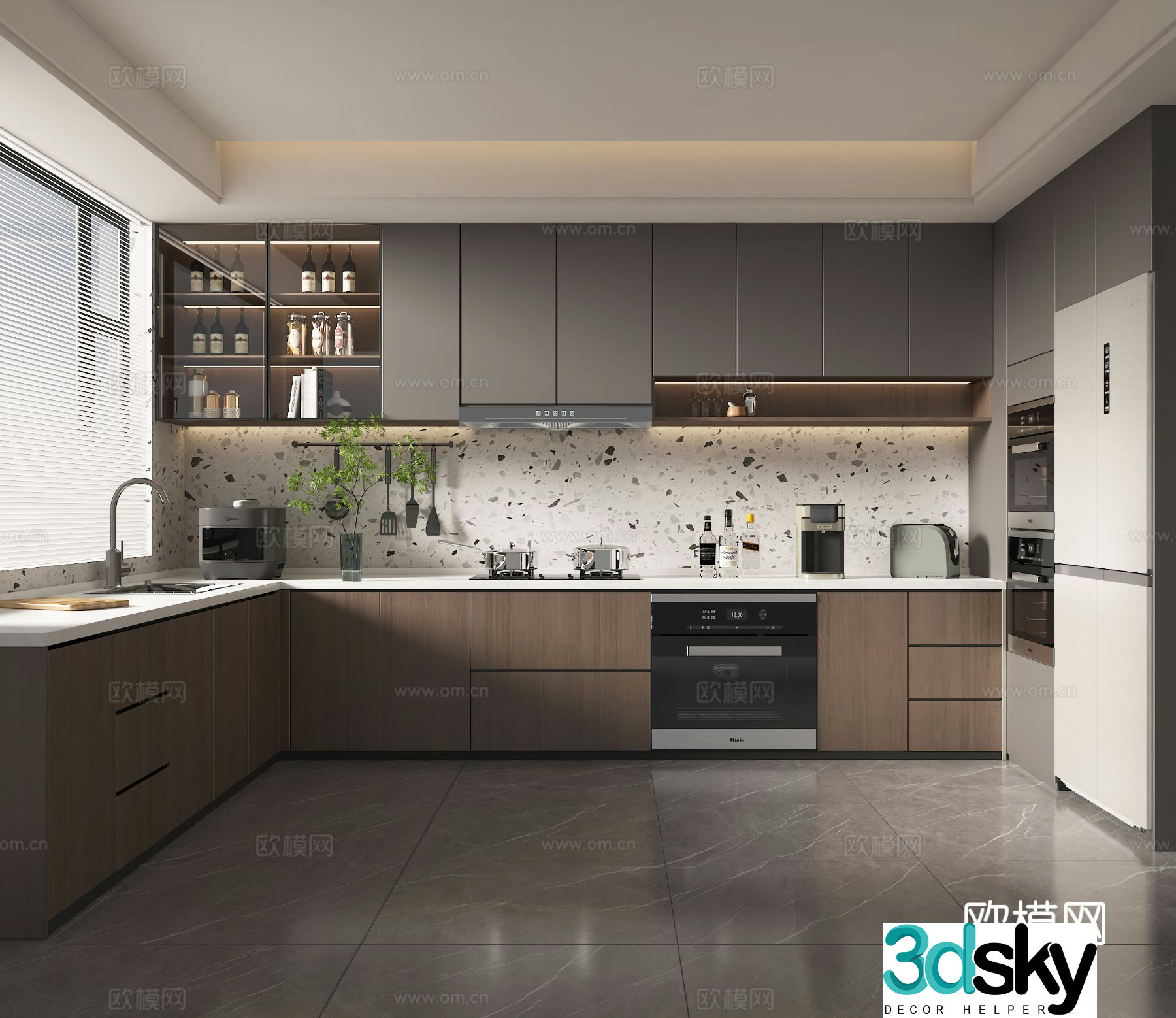 Modern kitchen 3d model