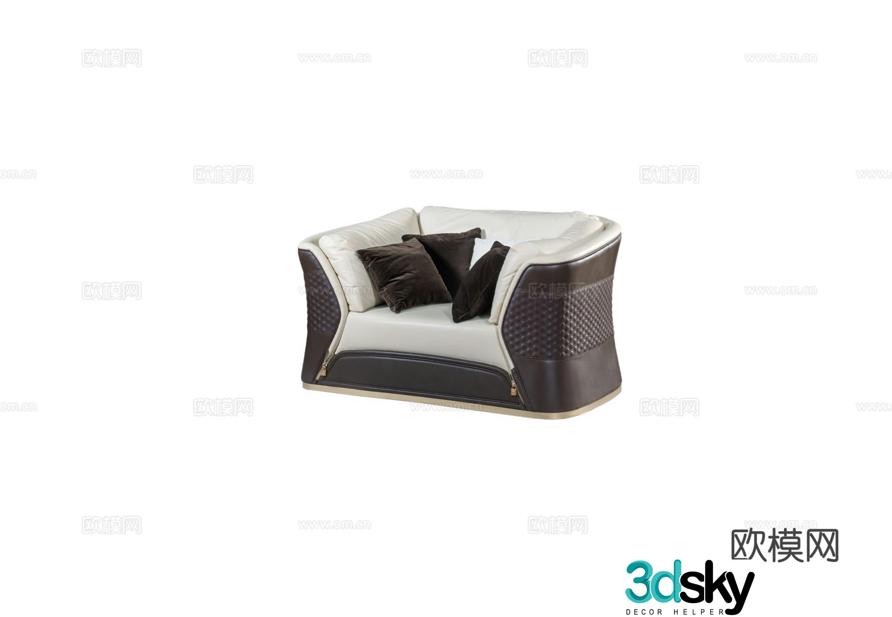 TURRI VOGUE single sofa 3d model