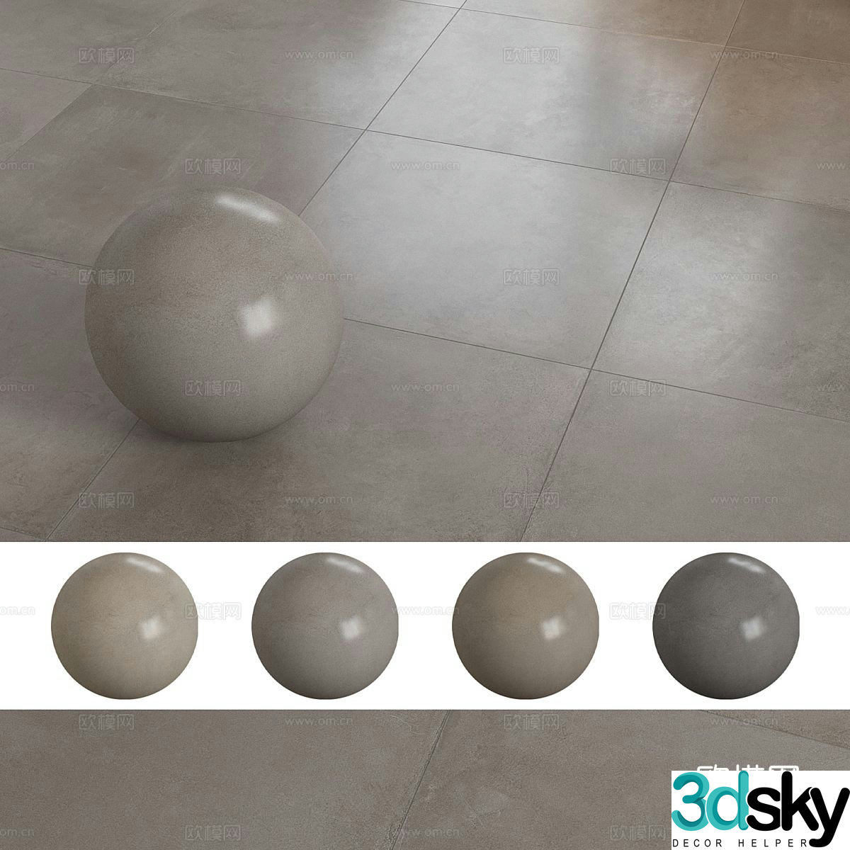 Ceramic tiles Antique tiles Soft light tiles 3d model