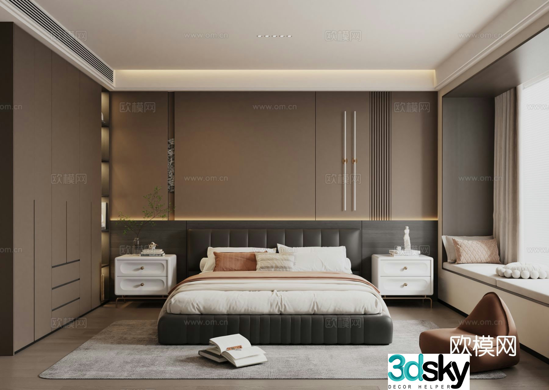 Italian style bedroom 3d model