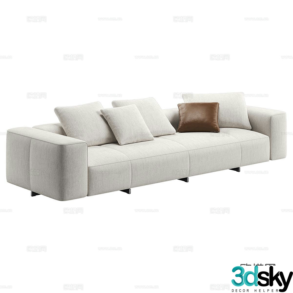 Modern Italian Minotti Yves casual sofa 3d model