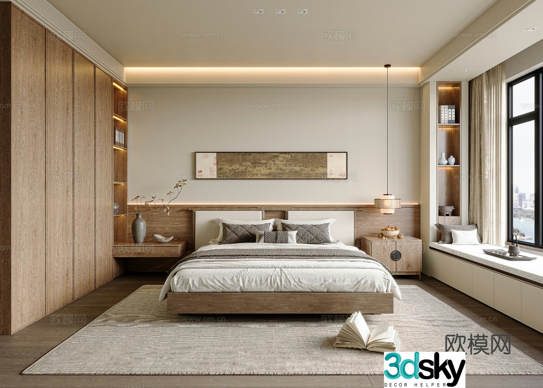 Middle-aged Song style bedroom 3D model