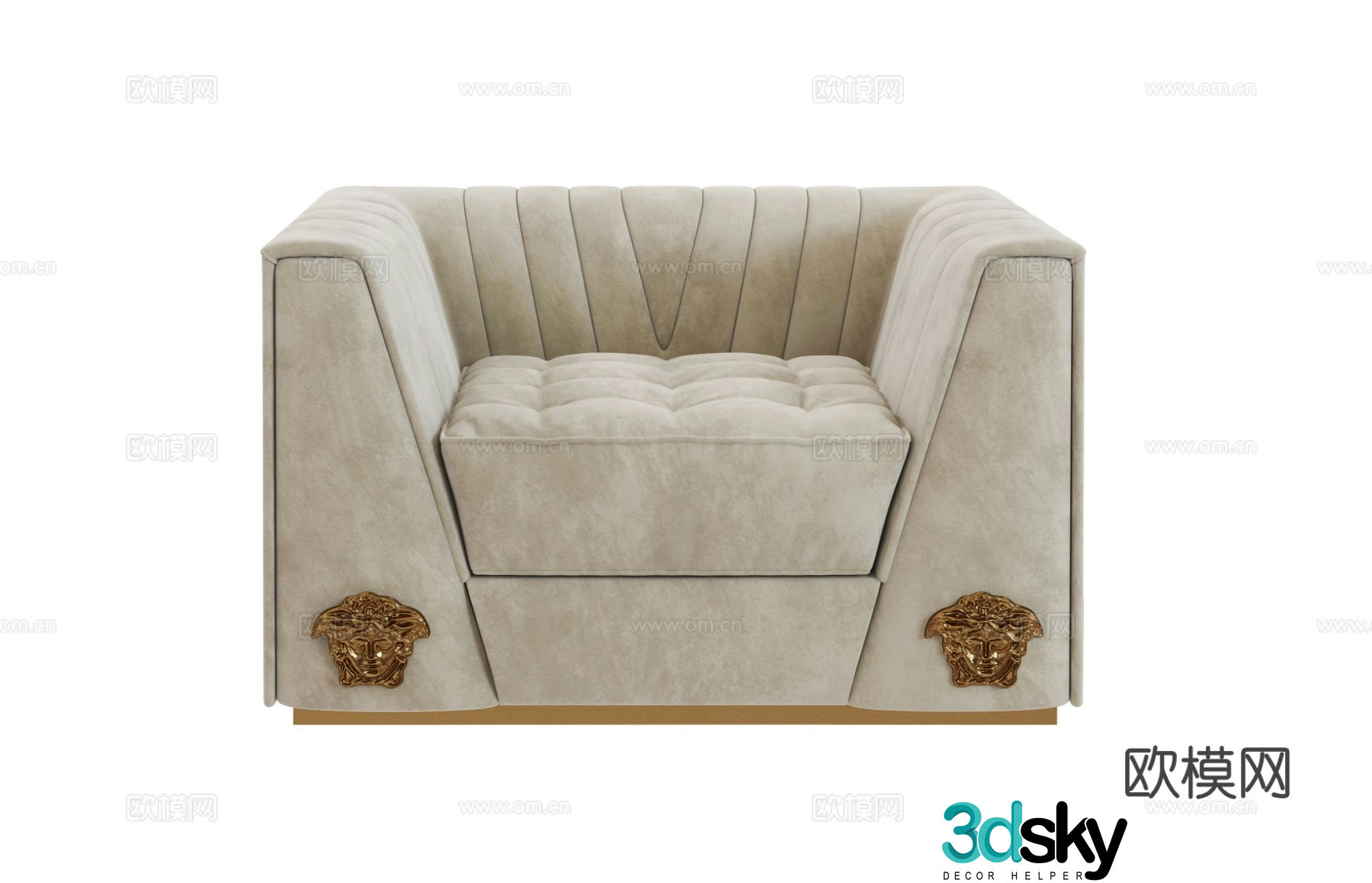 Versace ARTICLE single sofa 3d model