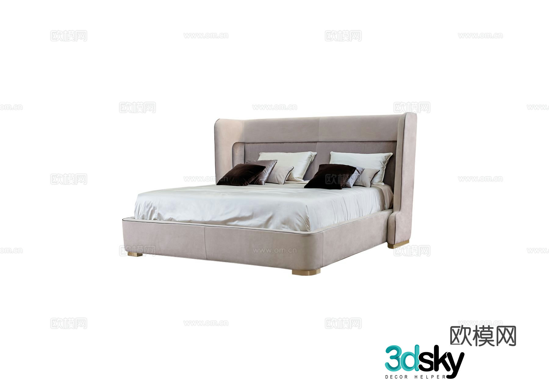 TURRI NOIR Double Bed 3D Model