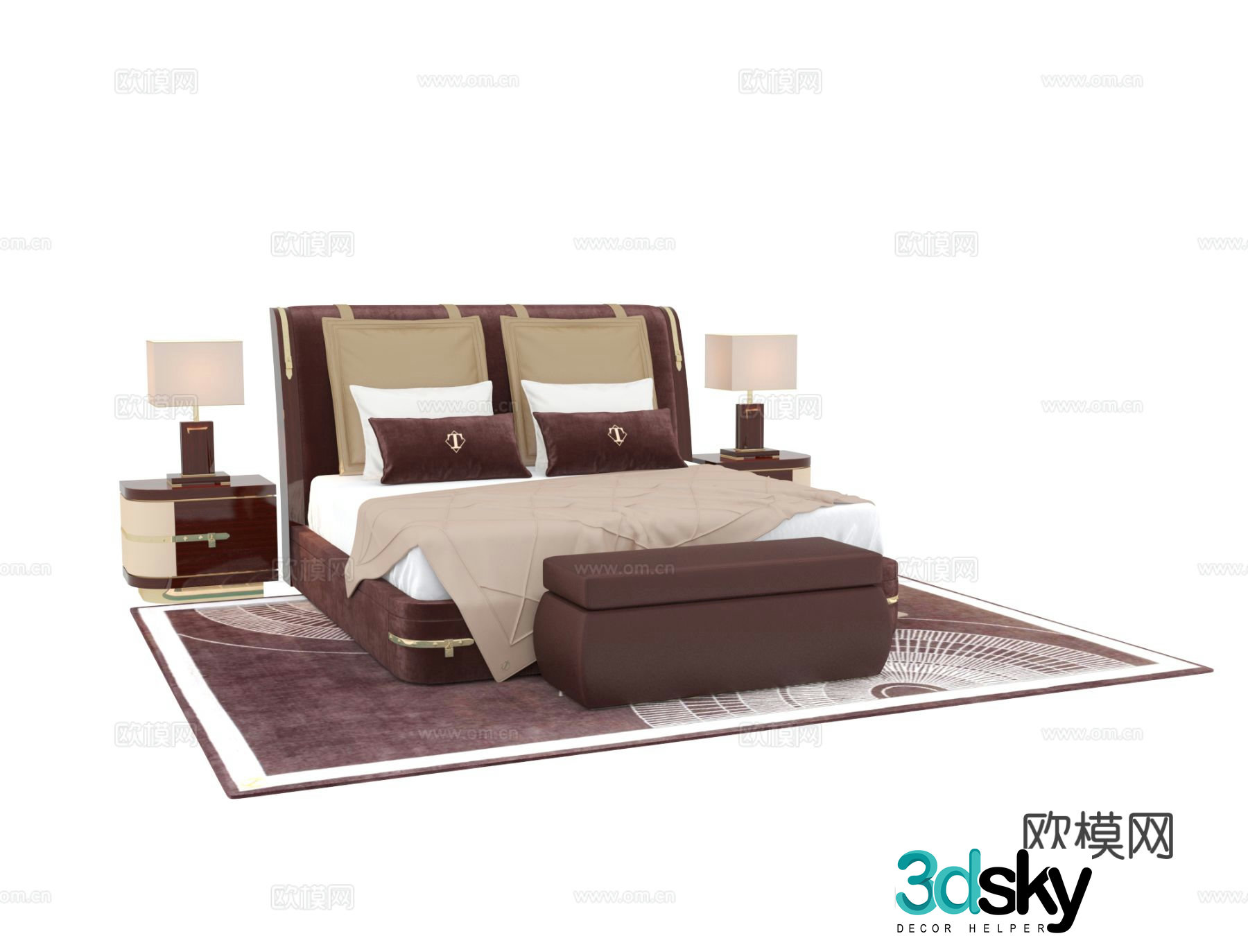 TURRI DIAMOND Double Bed 3D Model