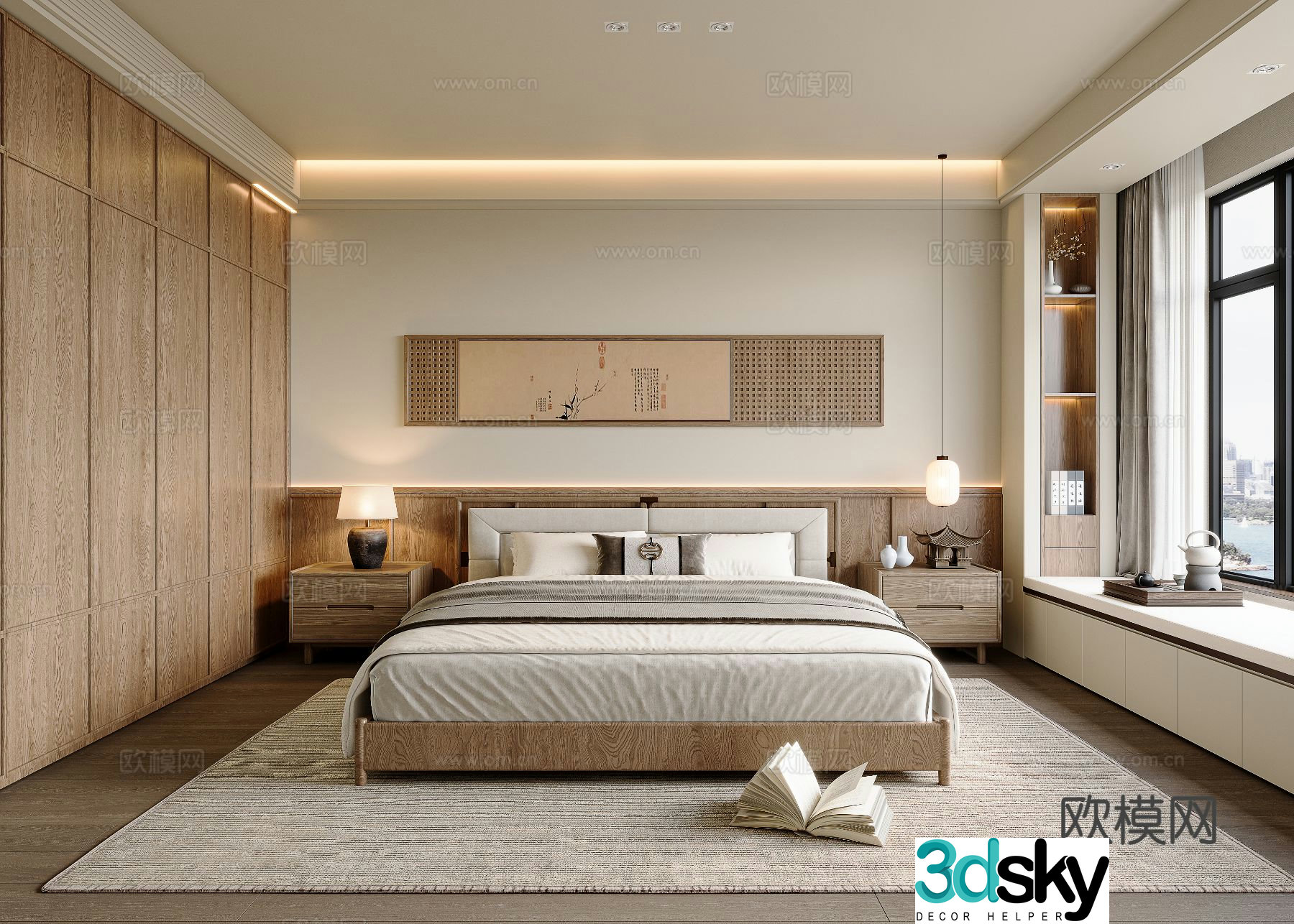 Middle-aged Song style bedroom 3D model