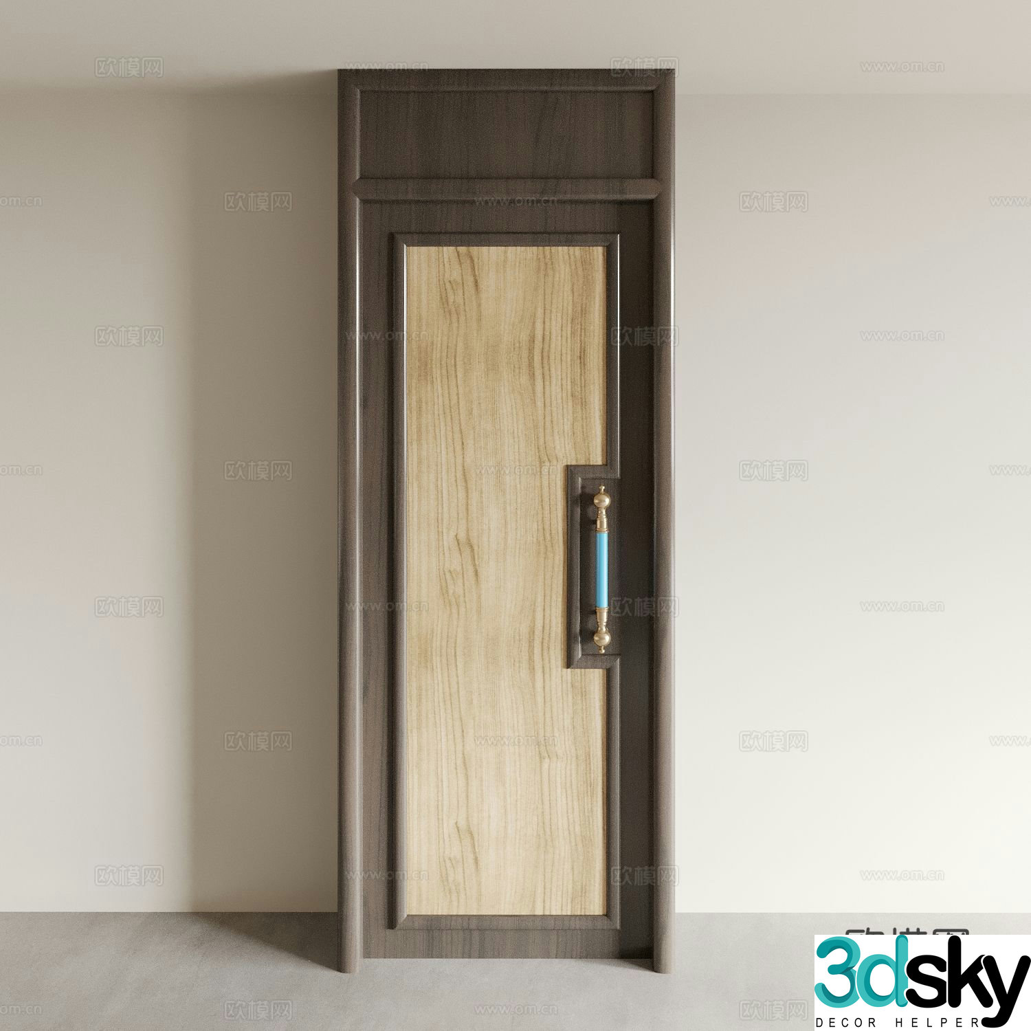Bedroom door Interior door Single-open door Swing door 3D model