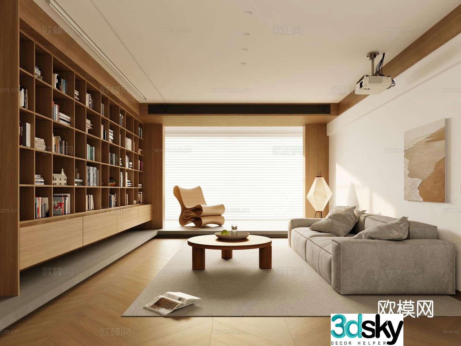 Log home living room horizontal hall black and white living room without lights black and white living room 3d model