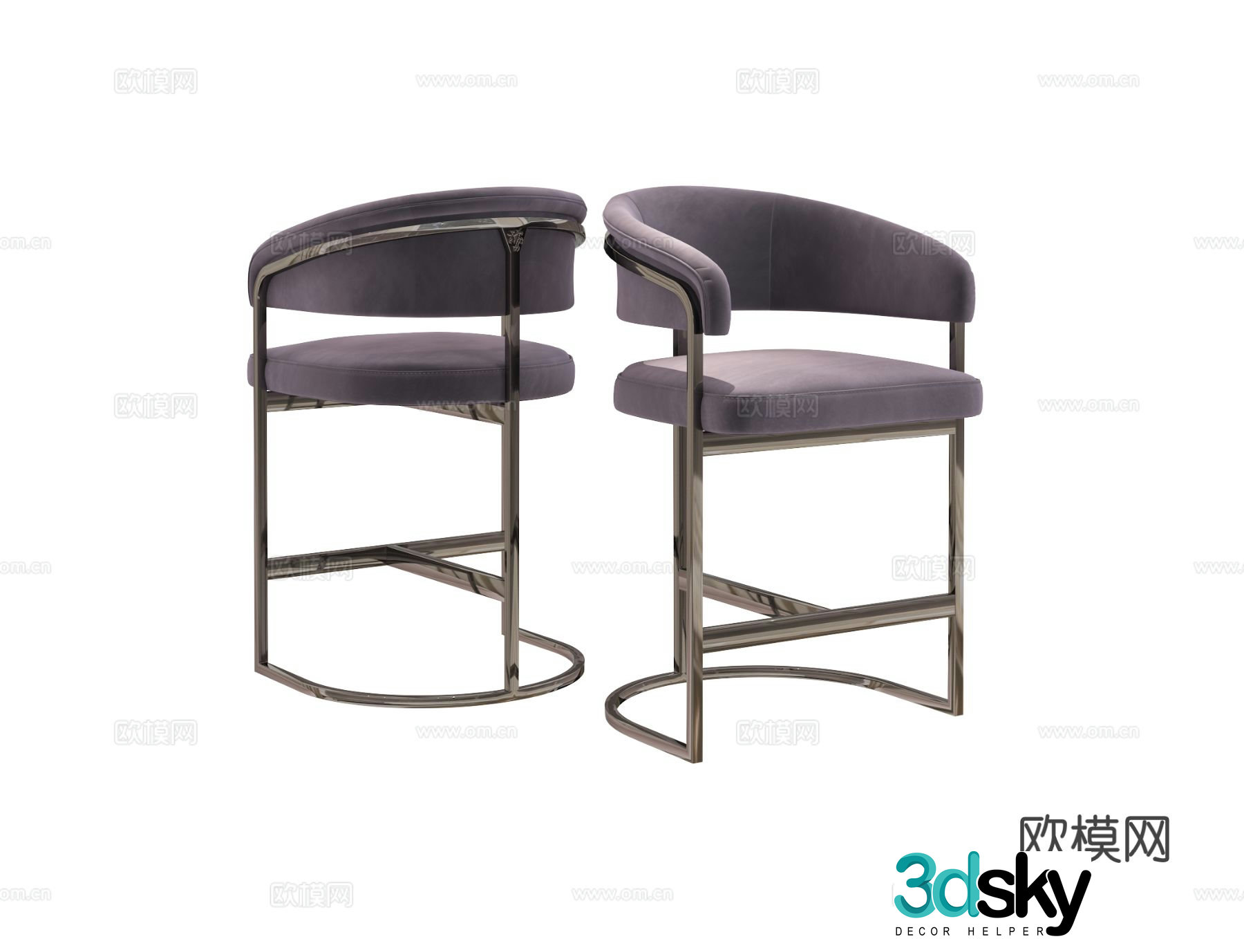 Visionnaire CLEM bar chair 3d model
