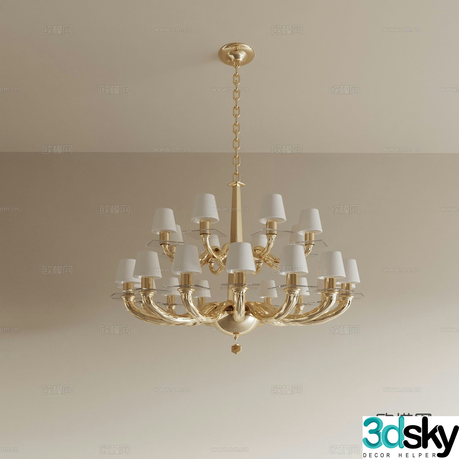 Simple European chandeliers Ceiling Lights Restaurant chandeliers Living Room chandeliers Bedroom chandeliers Bar chandeliers 3D Model