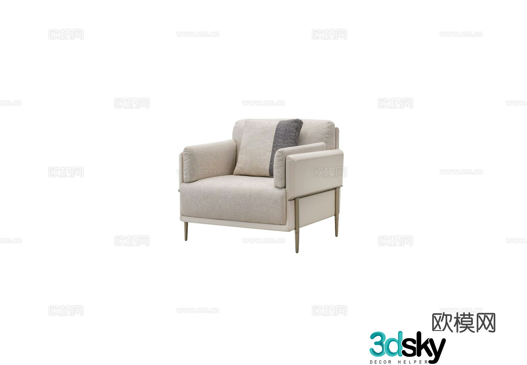 TURRI ZERO single sofa 3d model