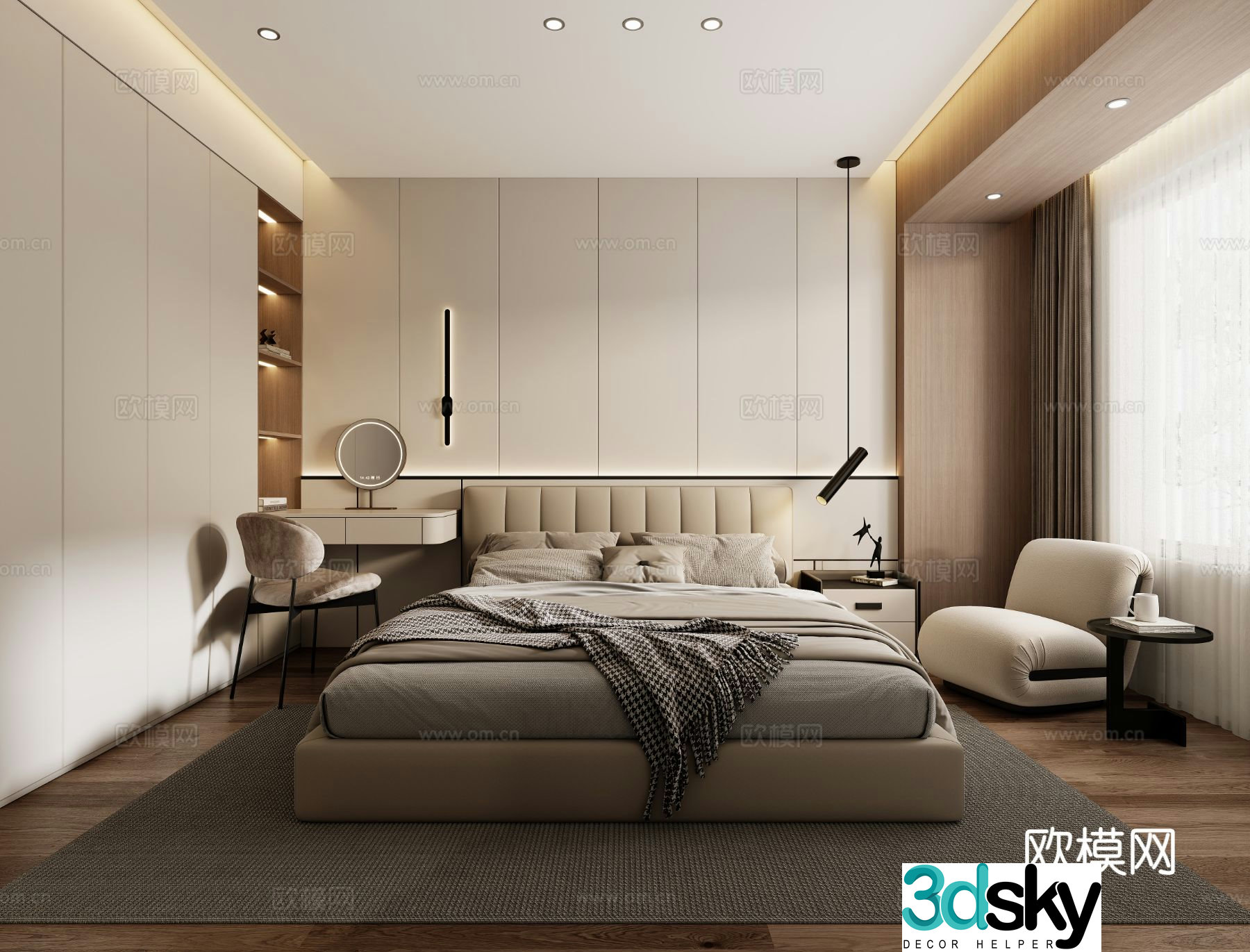 Modern bedroom 3d model