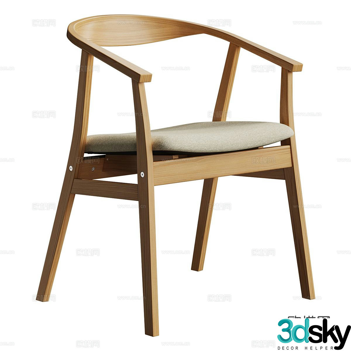 New Chinese Virden Chair 3D Model