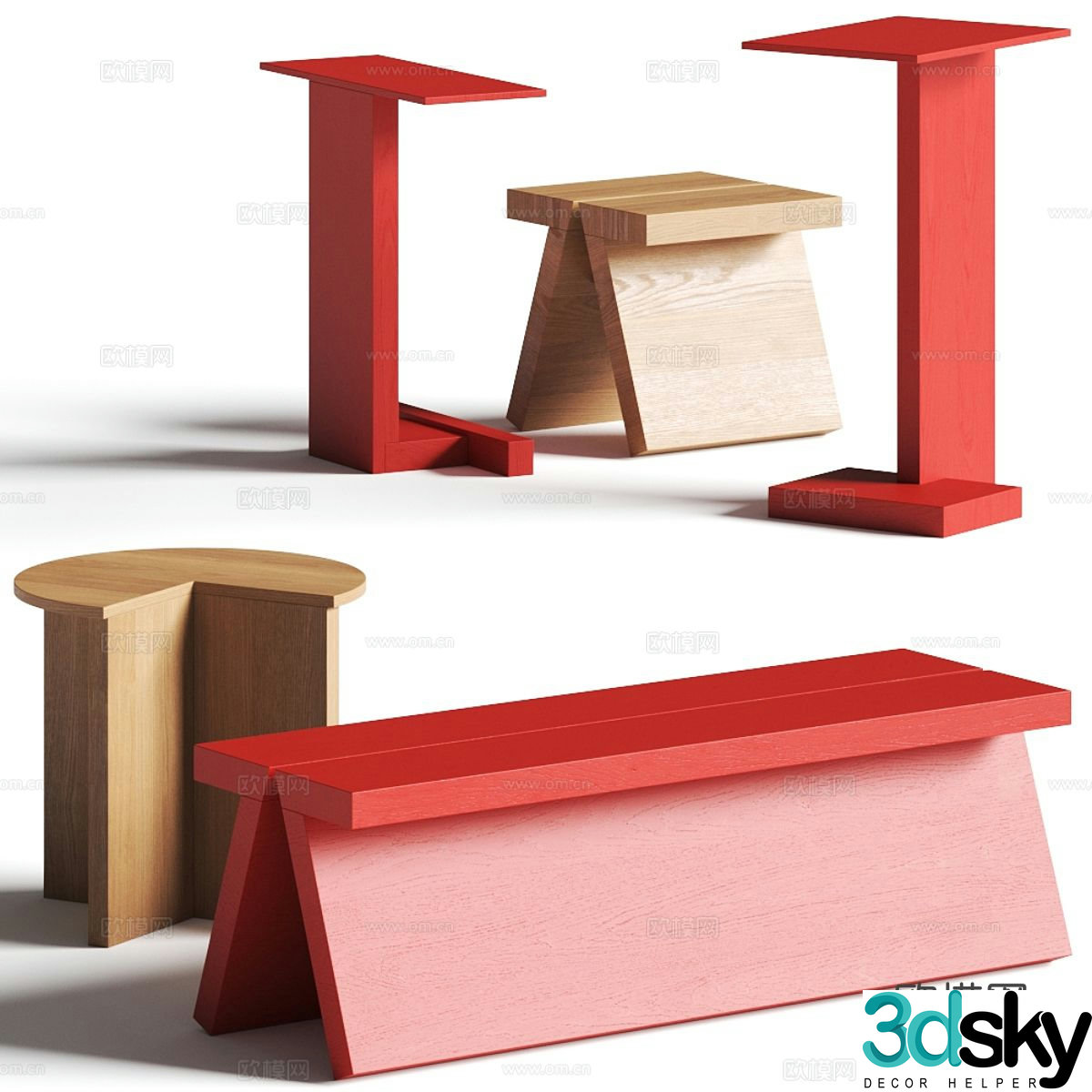 Fogia coffee table corner table 3d model