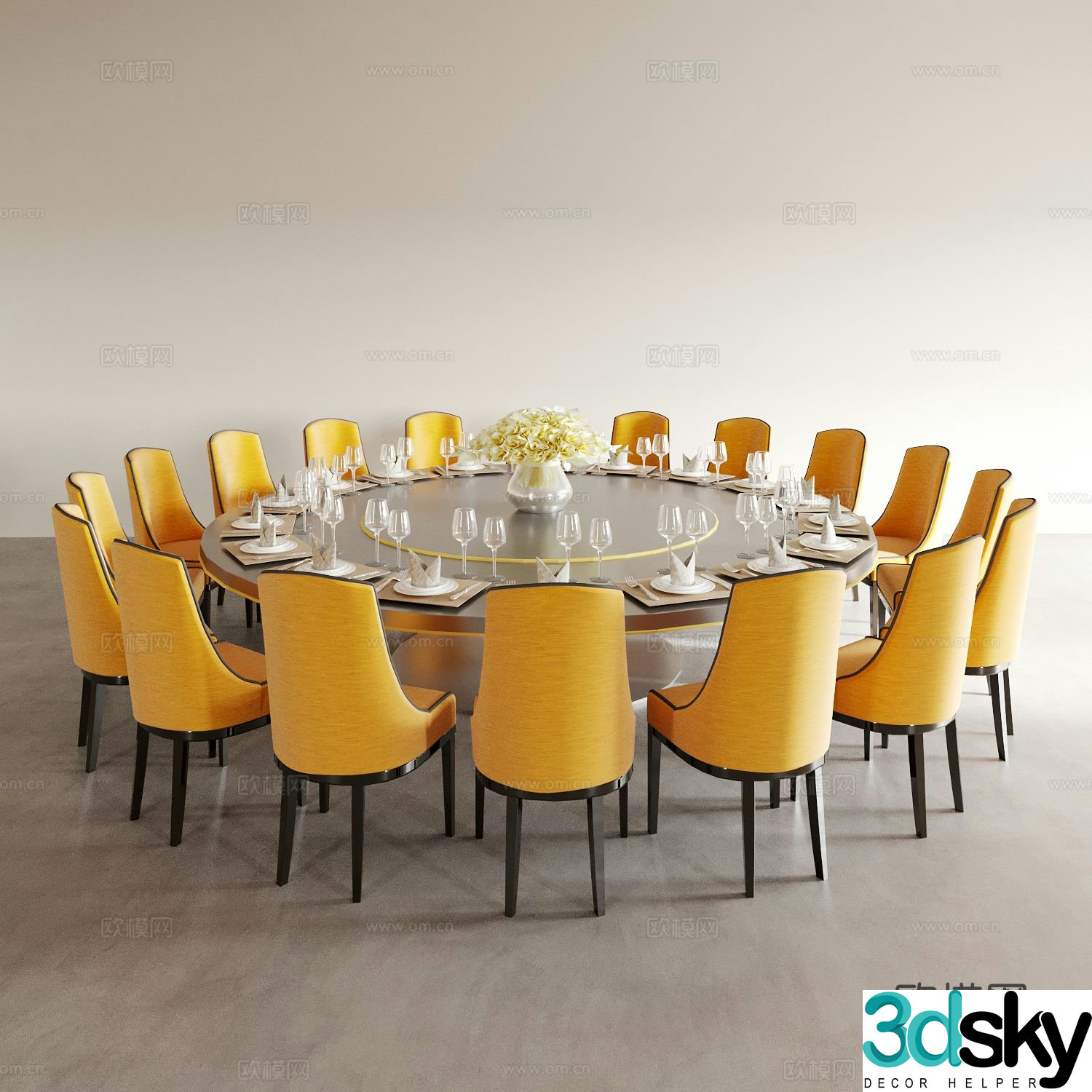 European dining table and chairs living and dining table and chairs dining table and chairs wine table and chair combination round wine table and chair 3D model