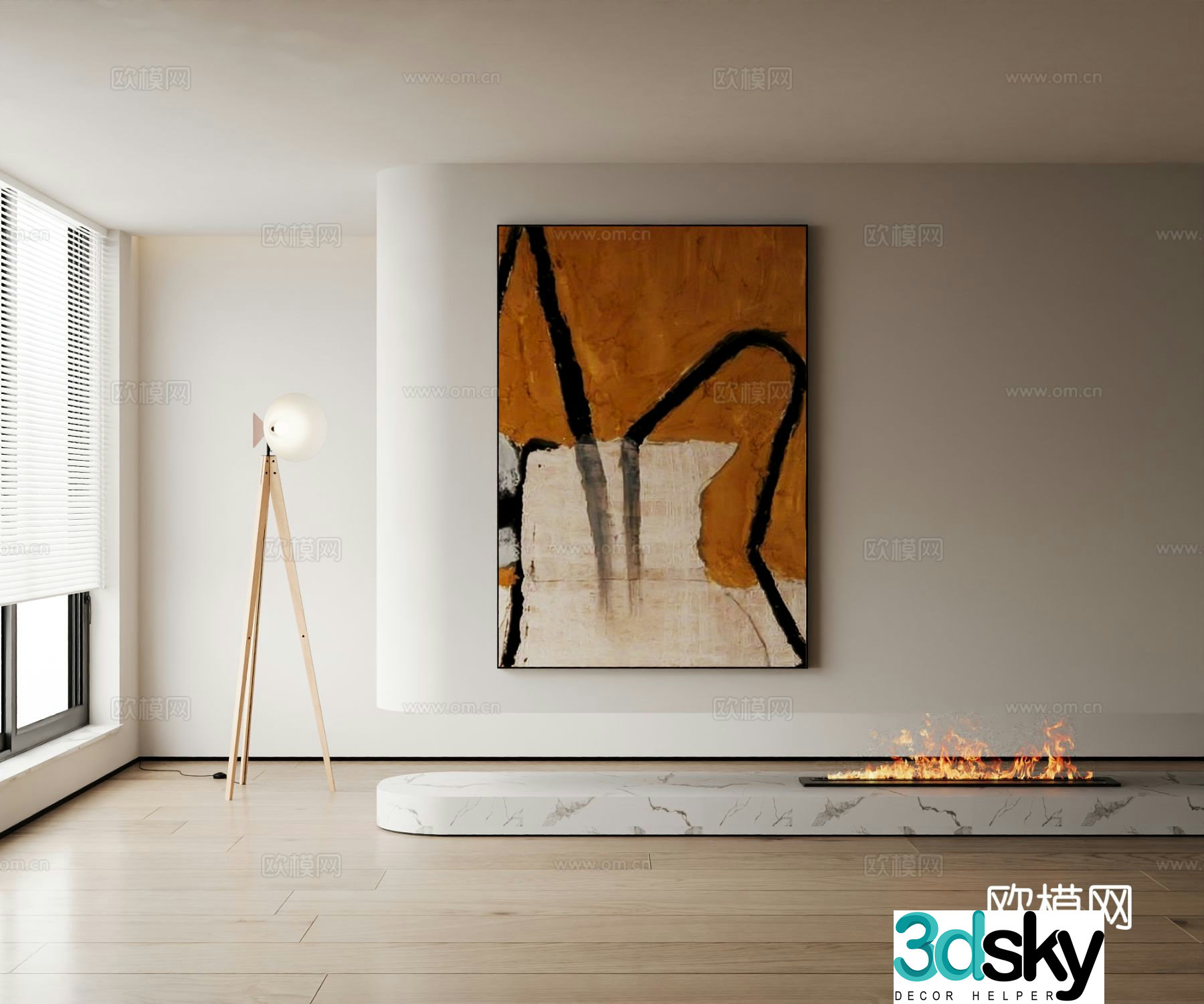 Modern decorative painting 3d model