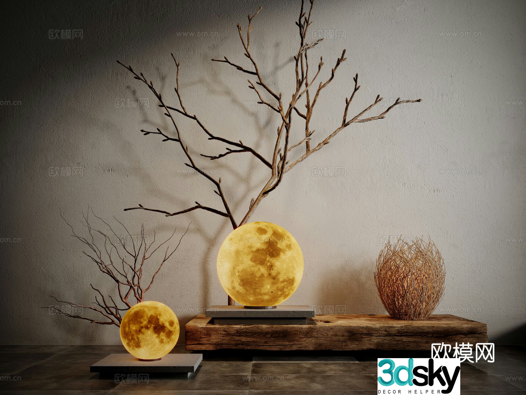 Wasabi wind floor lamp 3d model