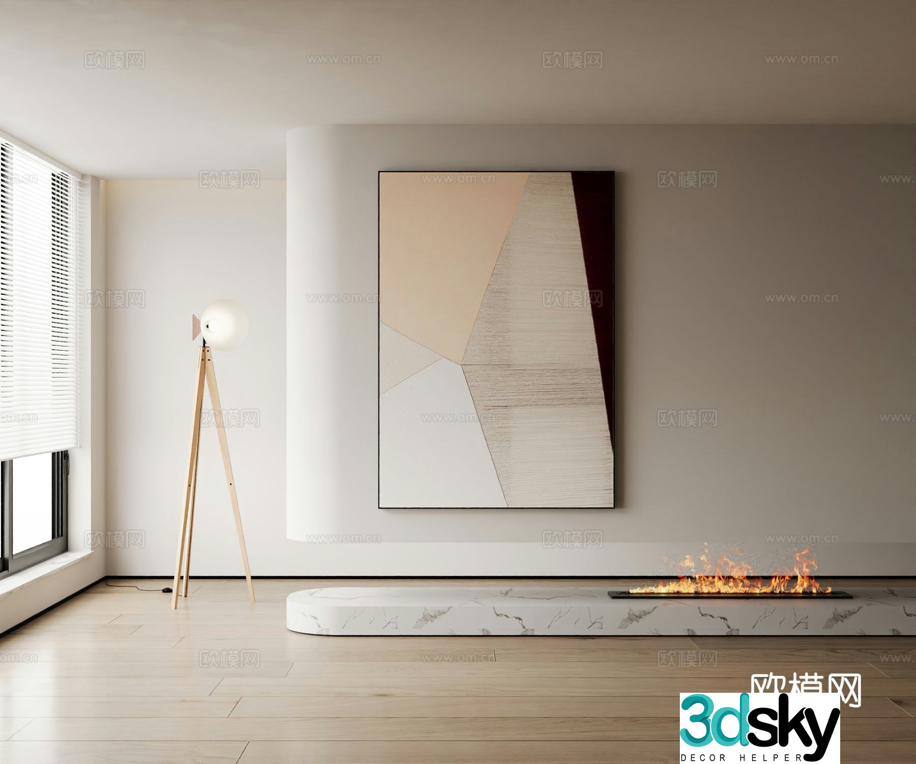 Modern decorative painting 3d model