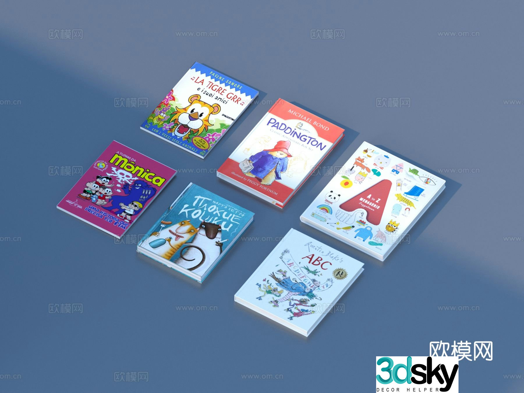 Children’s books and books cartoon picture book 3d model