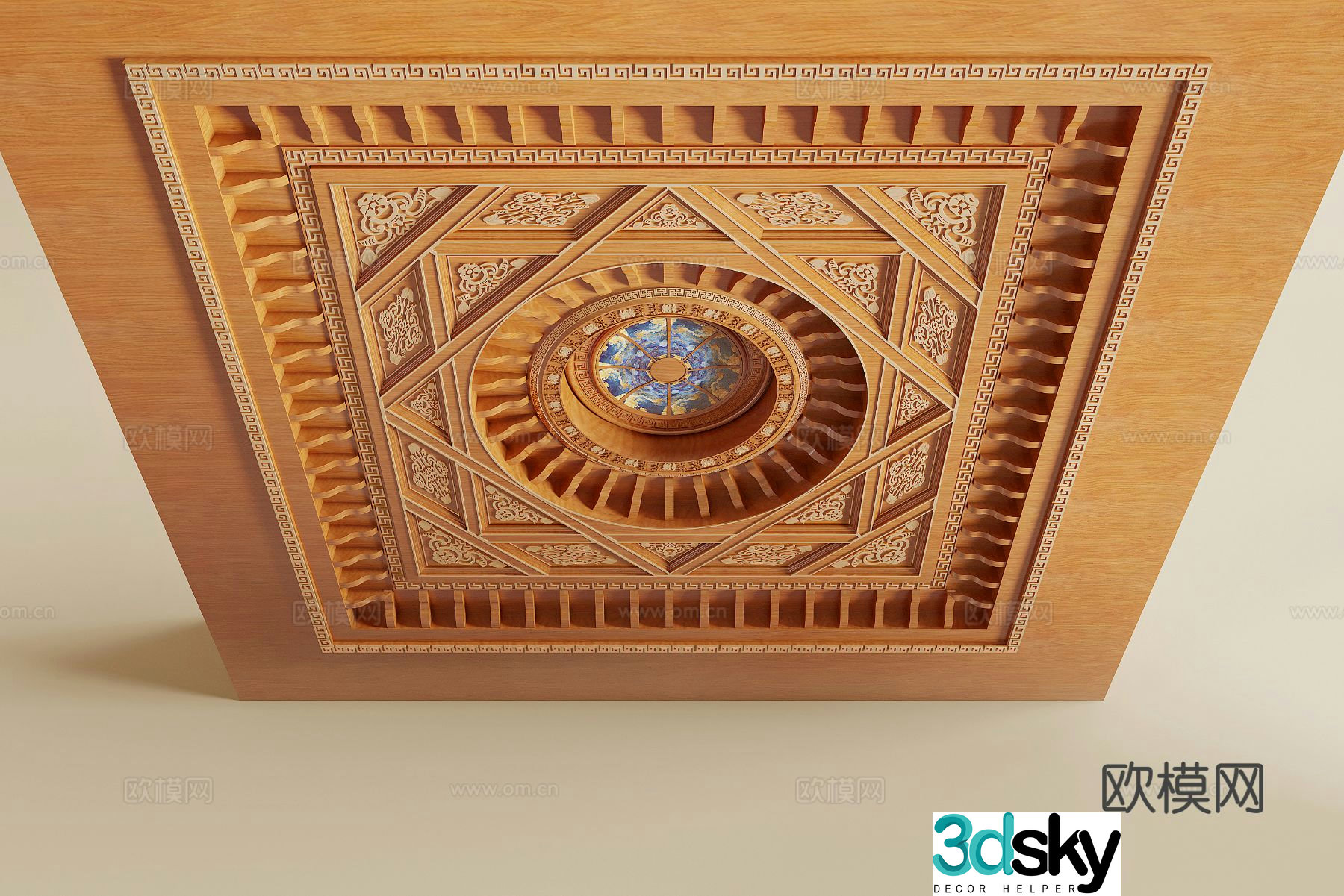 Chinese ceiling 3D model