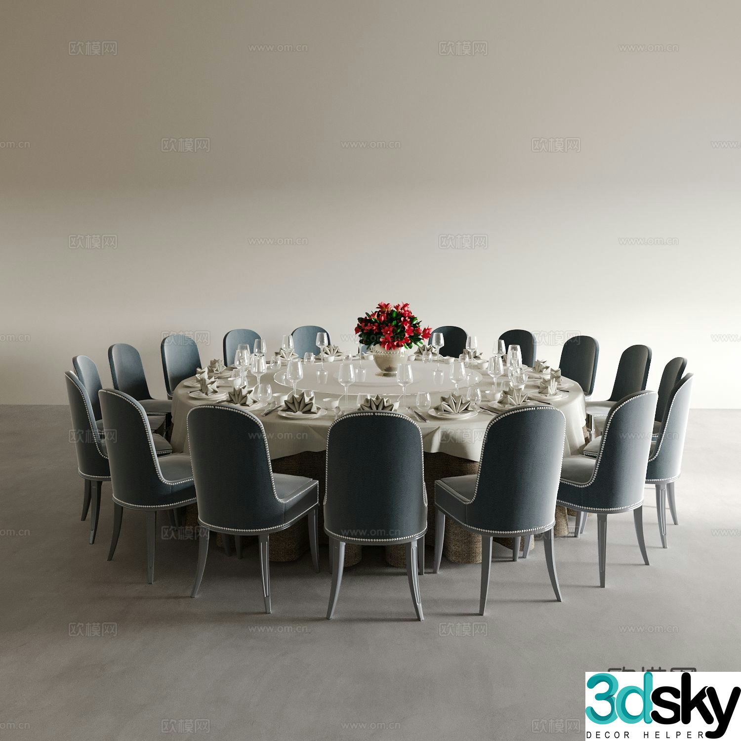 Dining table and chairs living and dining table and chairs dining table and chairs wine table and chair combination round wine table and chair 3D model