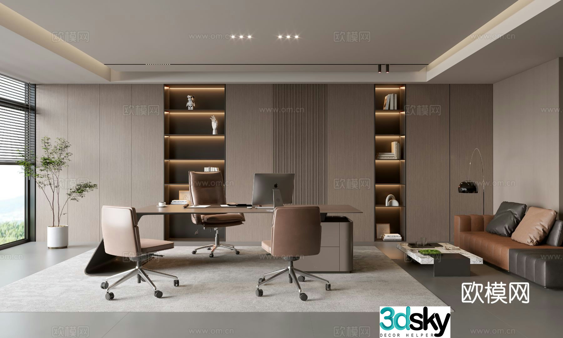 Modern Manager’s Office Chairman’s Office President’s Office Office Area Meeting Area 3D Model