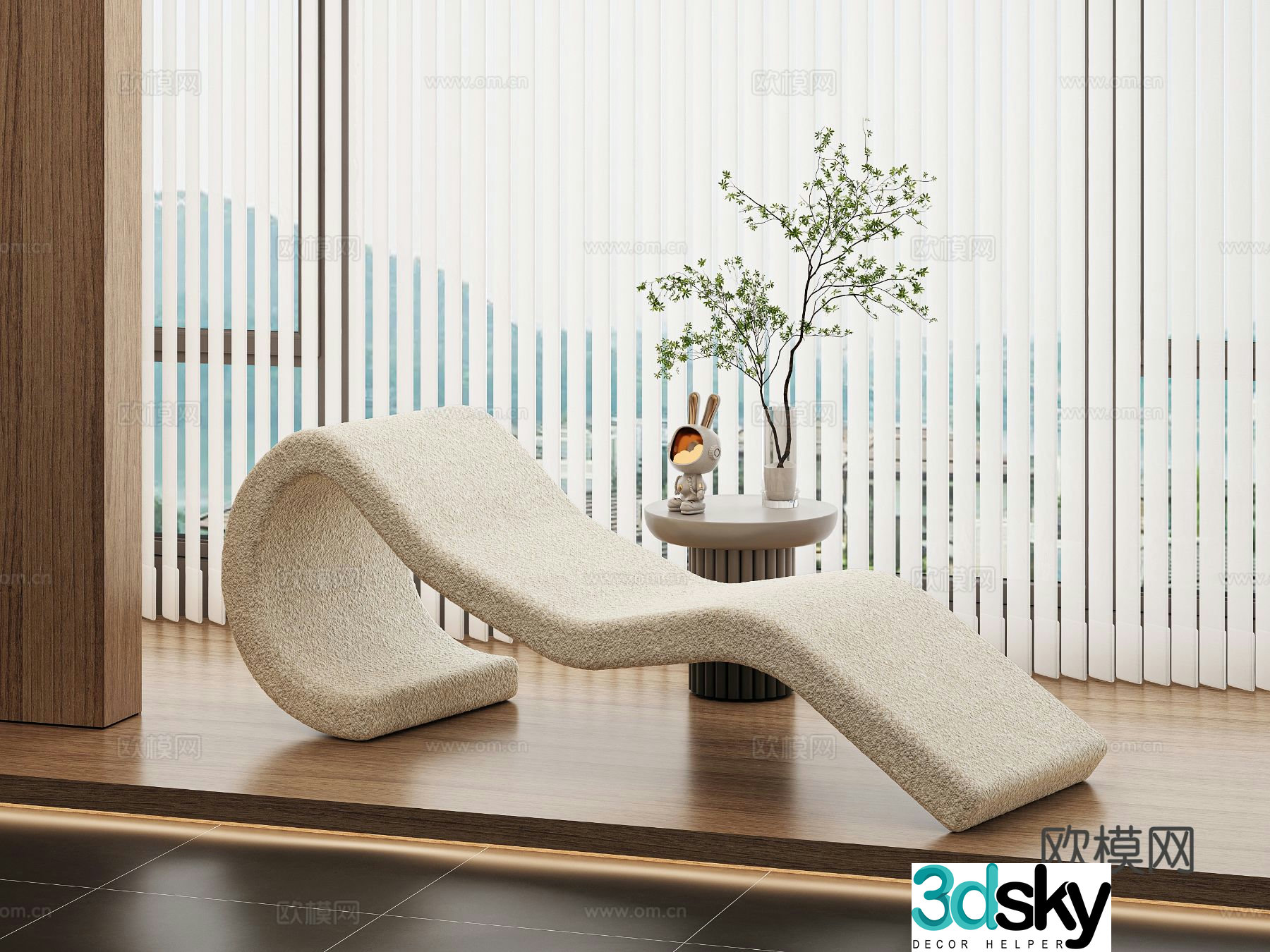 Modern lounge chair 3d model