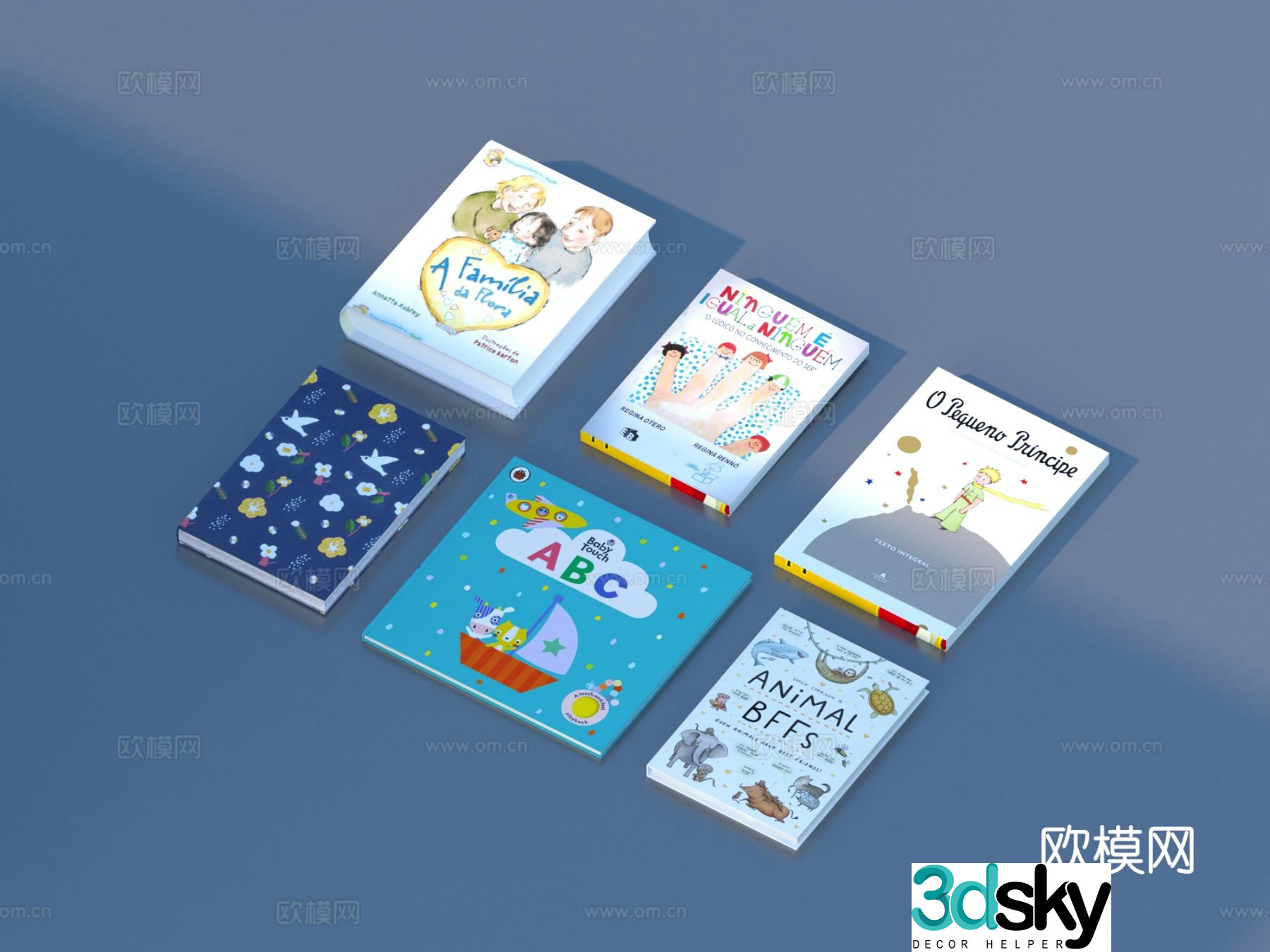Children’s books and books cartoon picture book 3d model