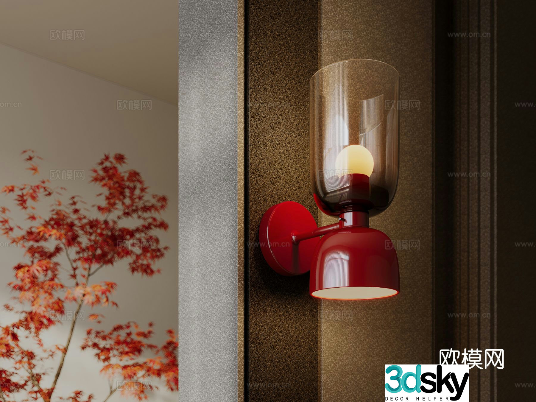 3D model of medieval style wall light