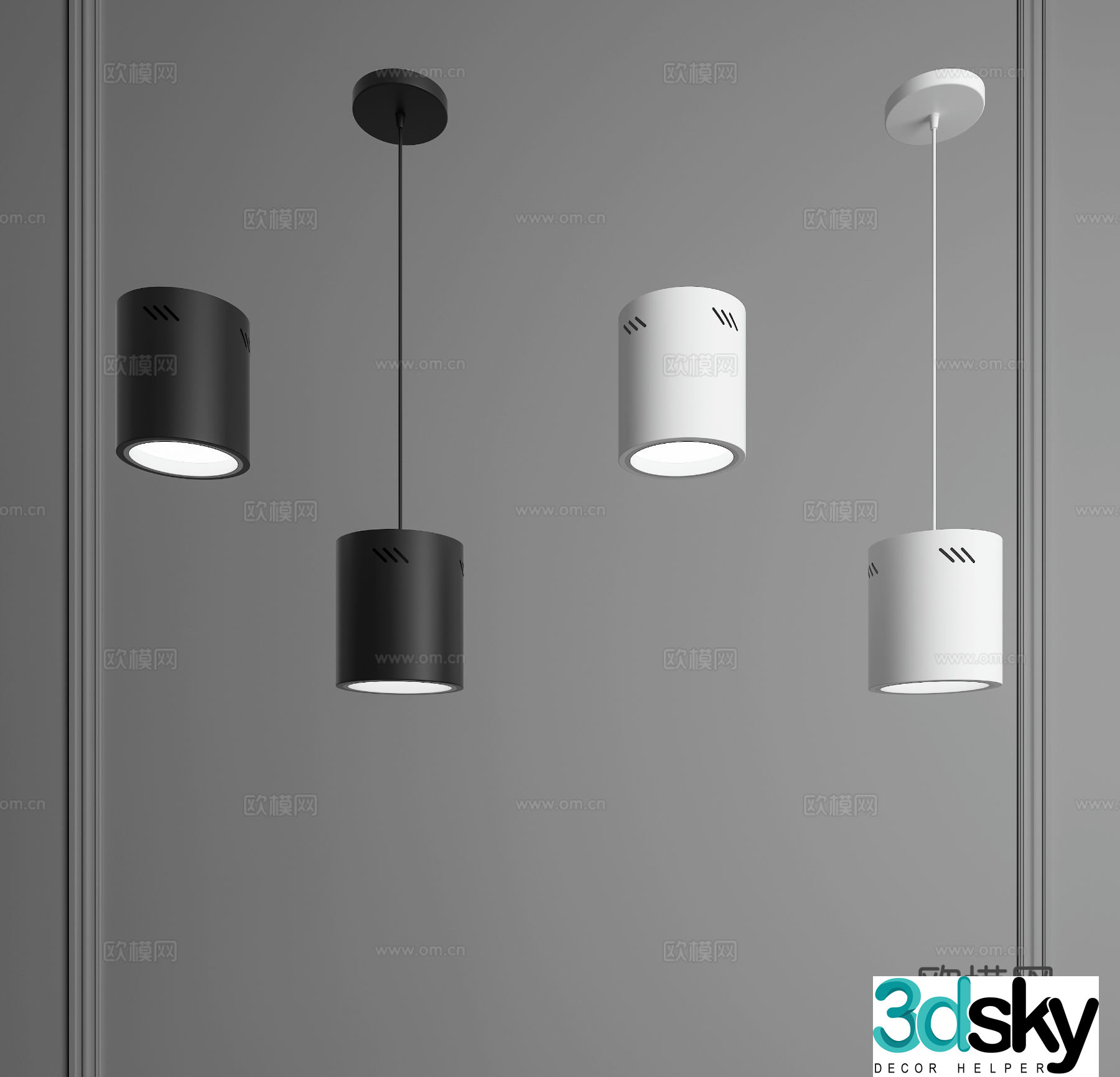 Surface mounted downlight Surface mounted spotlight downlight spotlight hanging downlight 3D model